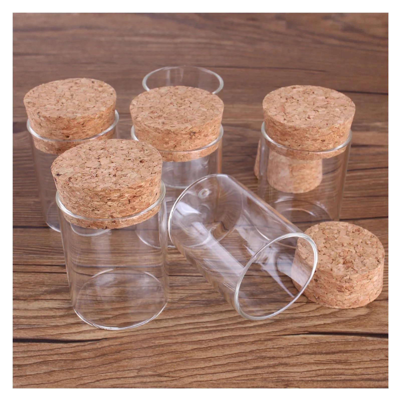 MENGKE Lote de 12 tubos de ensayo de vidrio de 50 ml y 120 ml con tapón de corcho, frascos, viales y recipientes for sal for recuerdos de boda y manualidades.(50ml)