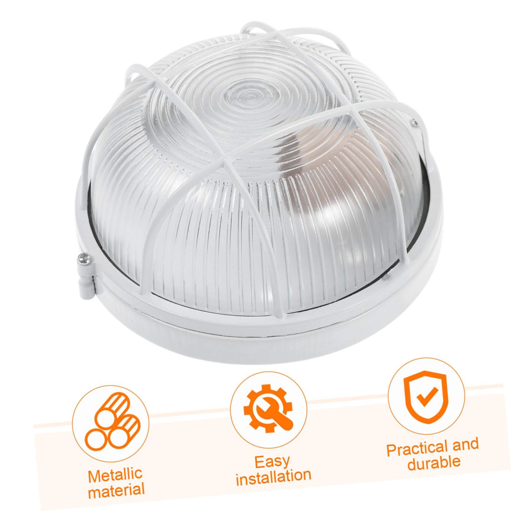 Uonlytech Professionelle Saunalampe für Feuchte Räume, E27, Weiß