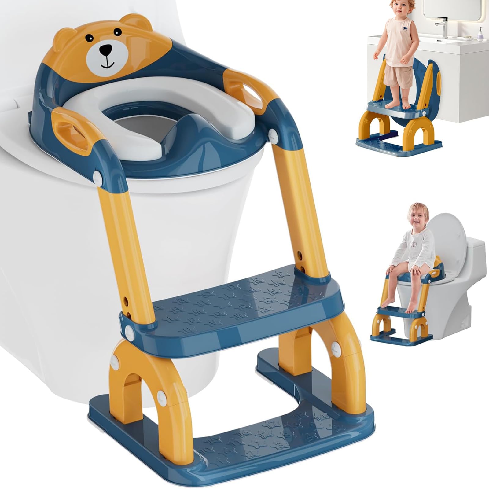 Réducteur Toilette Enfant avec Escalier Antidérapant Confortable