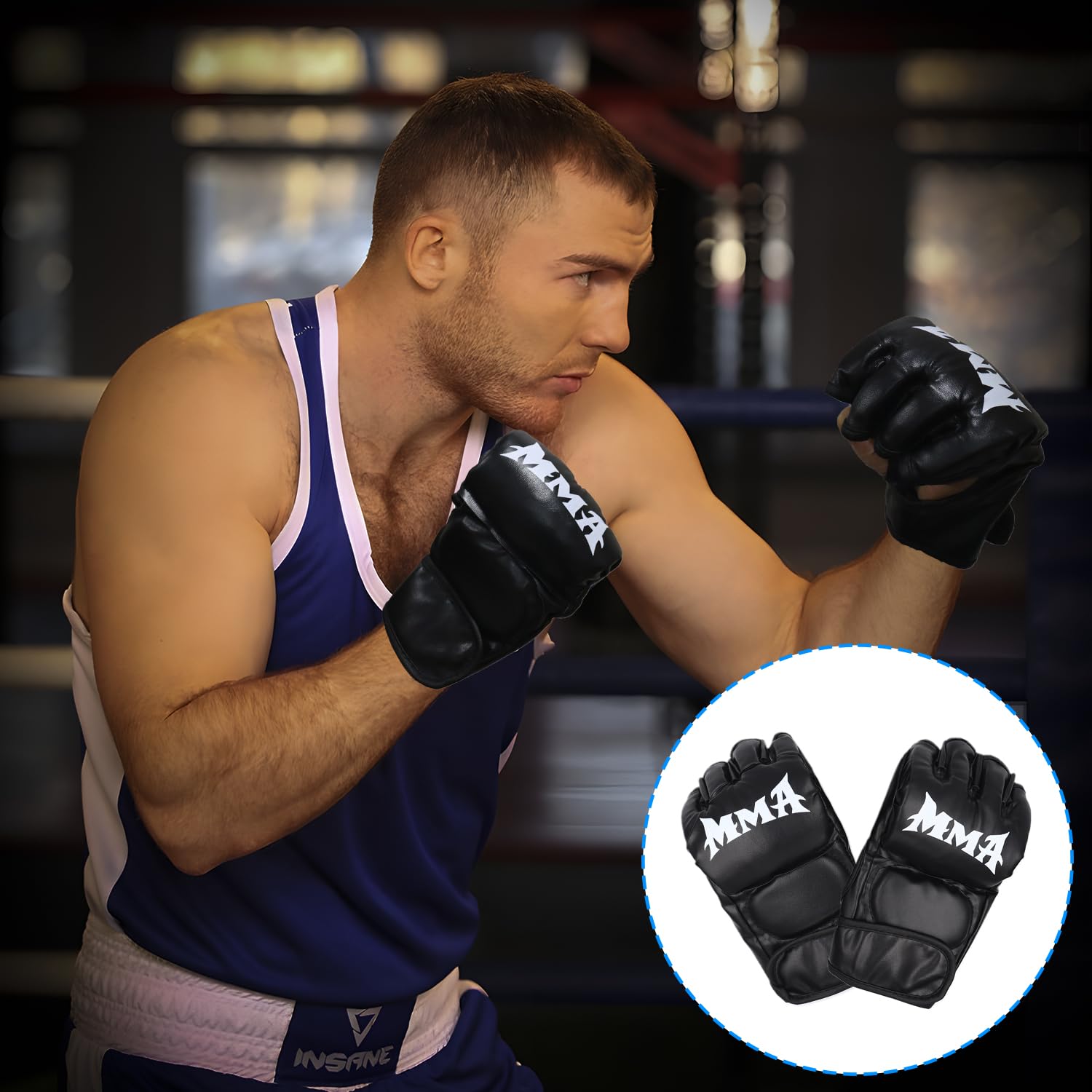 MMA Guanti da boxe, Guantoni da boxe per sacco da boxe, combattimento, taekwondo, grappling, muay thai, Allenamento Kick Boxing Arti Marziali Punzonatura, uomo e donna