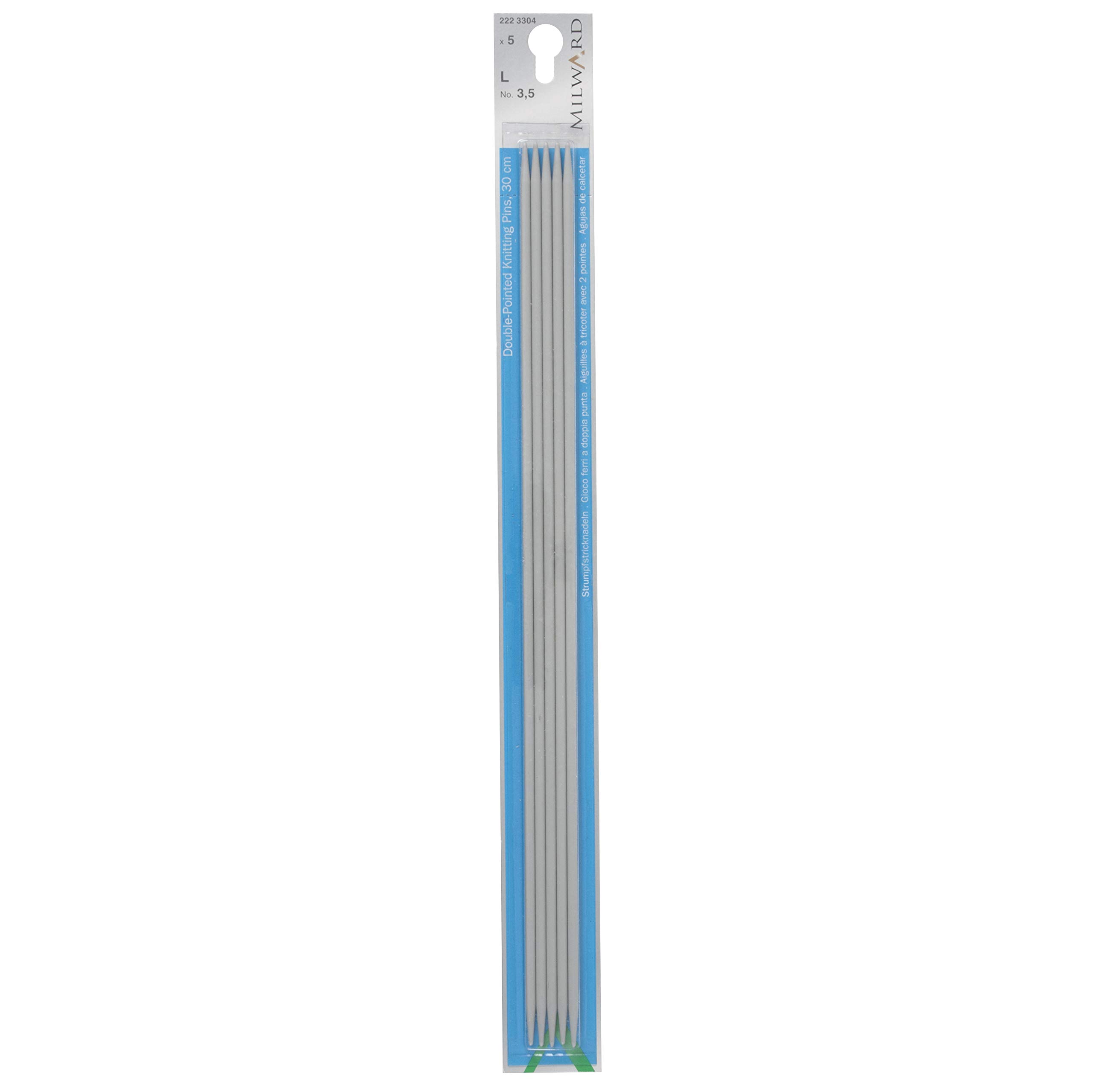 Double Point Knitting Needles, Set of Five, 30cm, 3.5mm