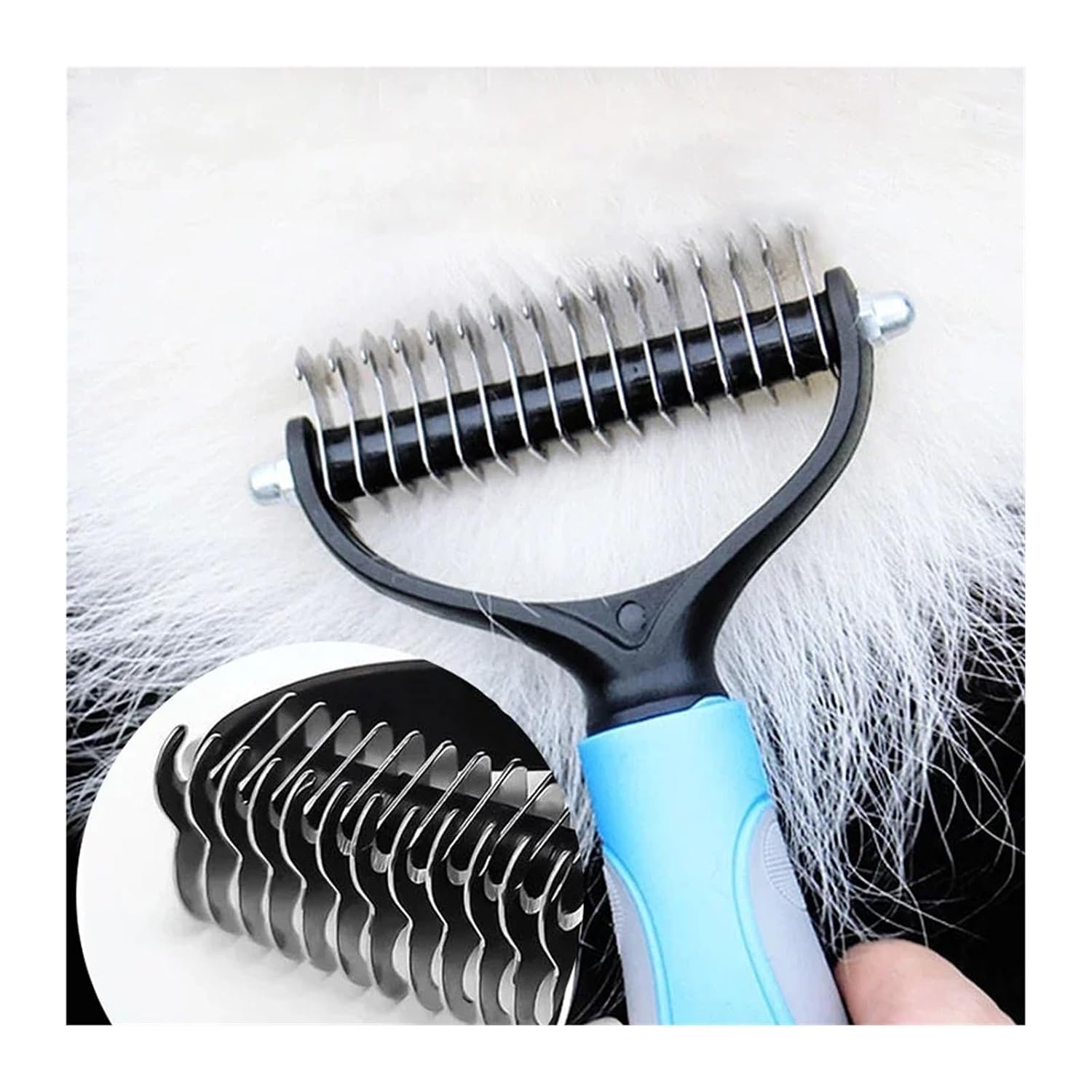 Pet Cat Hair Removal Comb Brush Dog Grooming Shedding Tools Puppy Hair Shedding Trimmer Pet Fur Trimming Dematting Deshedd Combs(Pink Large)