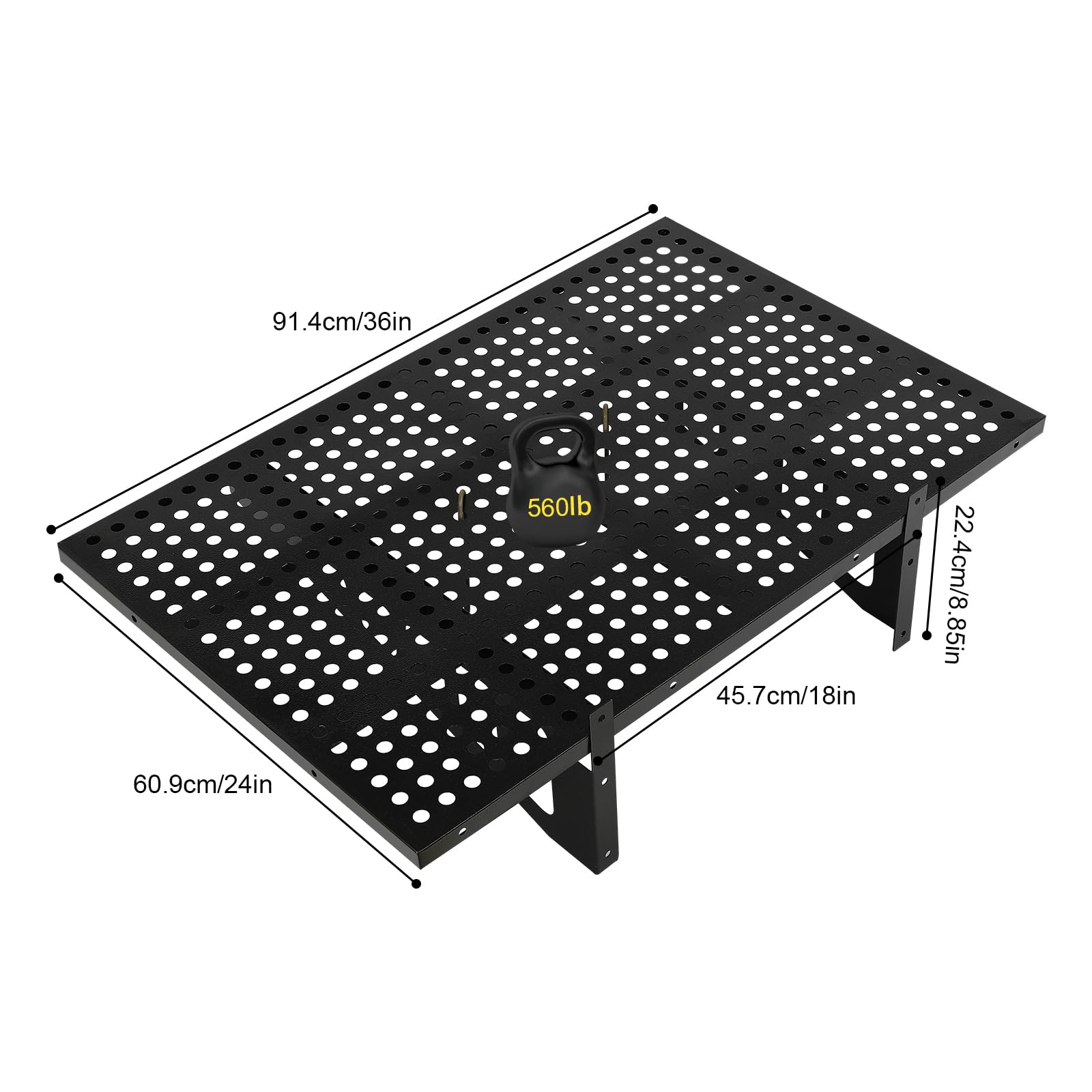 CUBELLIN 2 Pack Garage Wall Shelves 24