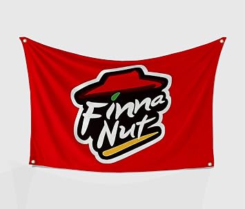 Finna Nut Hat Flag 4x6FT Vibrant Colors for College Dorm Room Decor Double Sewing Edges and 4 Shiny Brass Grommets 4x6FT
