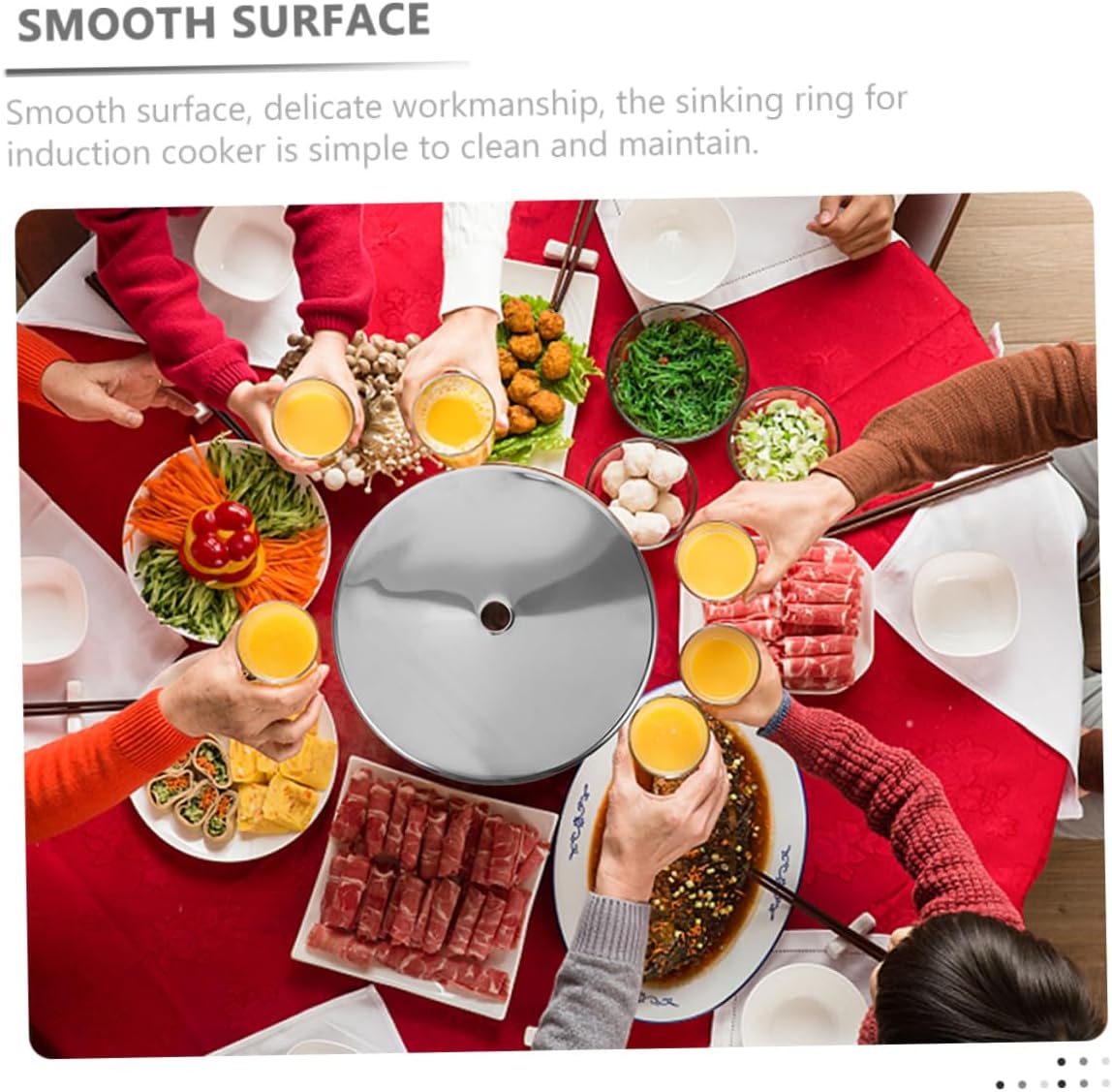 PRETYZOOM 1pcs Stainless Steel Induction Cooker Ring Cover Heat Diffuser Conduction Plate Heat Spreader Plate