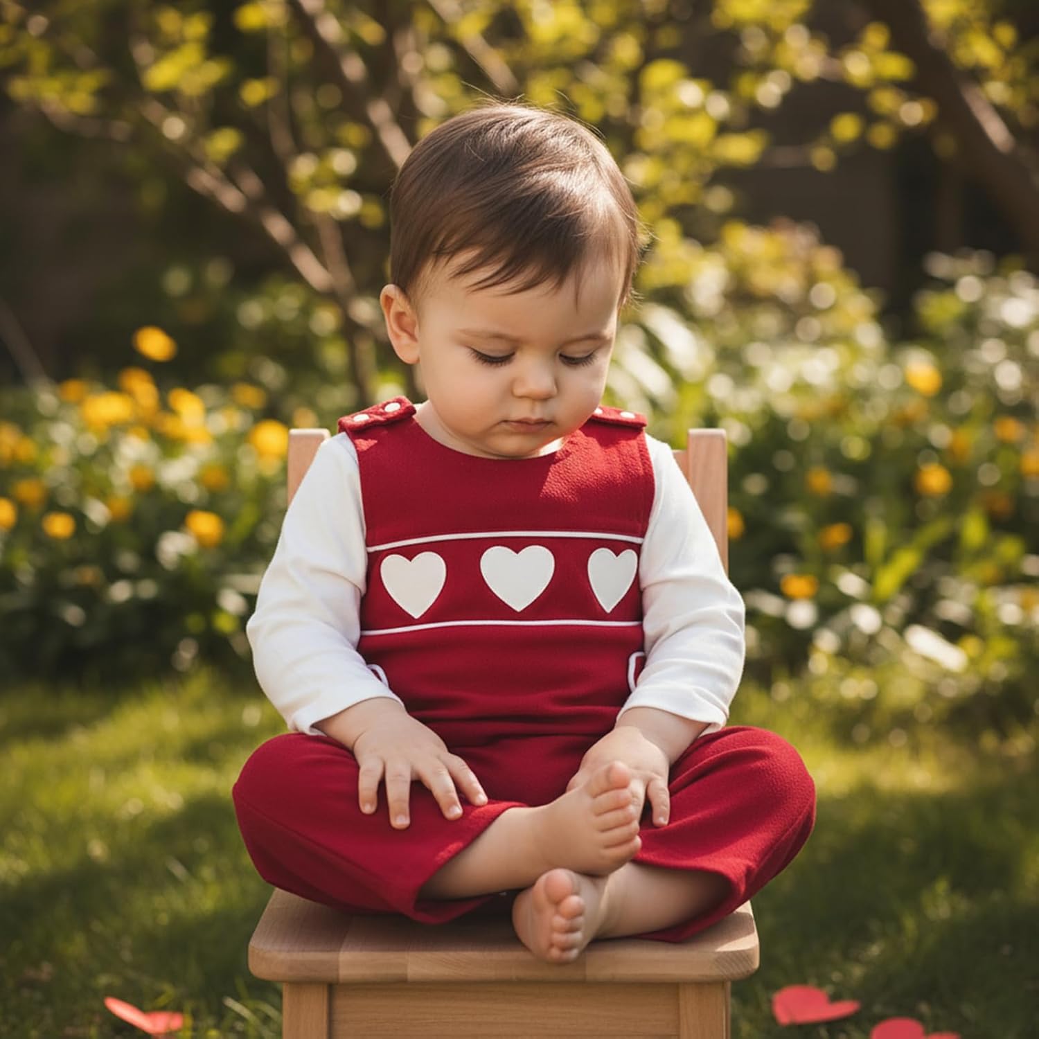 My First Baby Girl Boy Valentines Day Newborn Outfit Cute Overalls Shortalls Dinosaur Heart Print One Piece Romper - Image 4