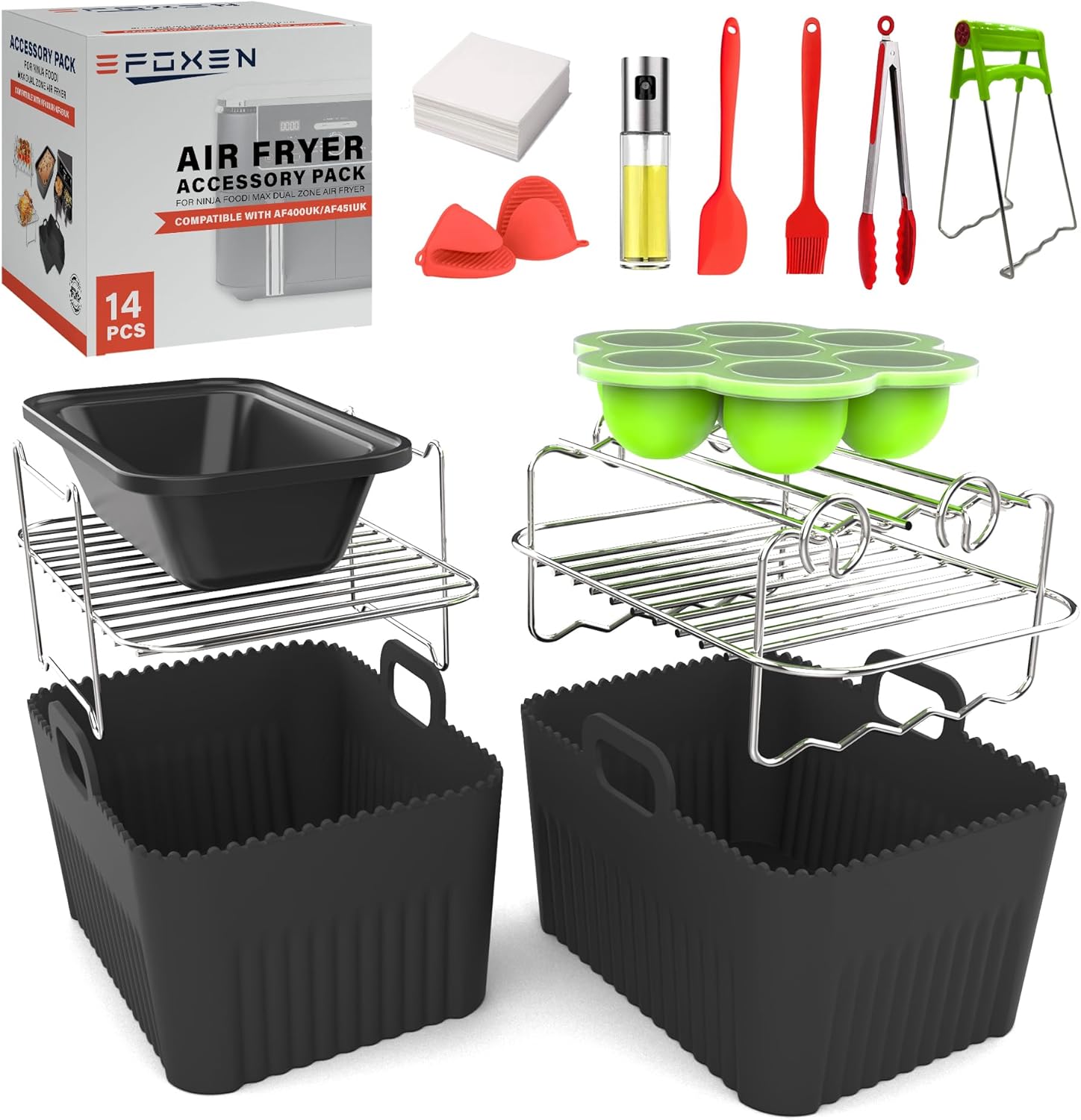 Premium Ninja Air Fryer Accessories AF400UK AF451UK & AF500UK 14 PCS
