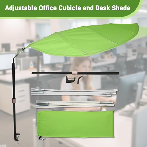 P Polerden Green Office Cubicle and Desk Shade for Cubicle to Block Light