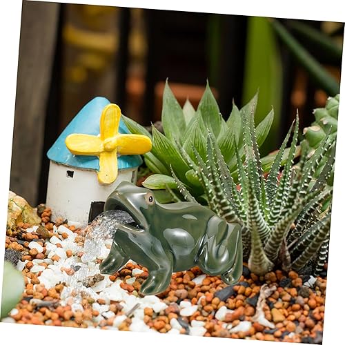 Miniatura 2 de Cascadas de cascada para interiores, accesorios de oficina al aire libre, fuente de rana para decoración de fuente de cerámica al aire libre, patio,