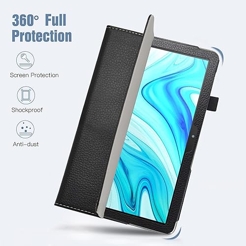 Miniatura 6 de Bige Funda de piel sintética para pimiento picante, funda de soporte plegable de 2 pliegues para tableta de 10.1 pulgadas, Galaxy