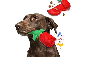 Valentine's Day Dog Rose Puzzle Toy, Squeaky Crinkle Snuffle Mat, Valentine's Day Gift for Dogs