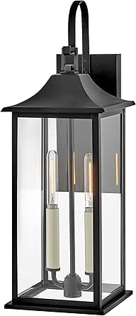 Lark Nolan Medium Wall Mount Lantern, Black