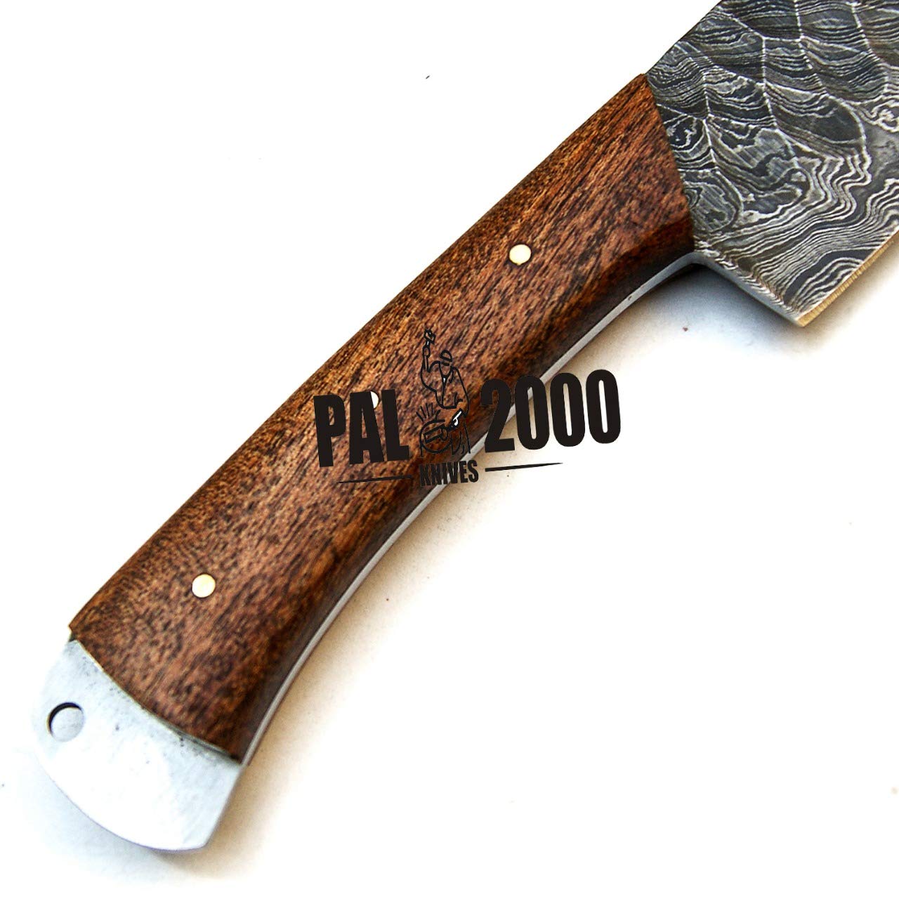 PAL 2000 Cuchillos de cocina de acero Damasco – 17,7 cm aproximadamente de espiga completa de acero Damasco – El mejor cuchillo de cocina hecho a mano Damasco con vaina Compra con confianza 9533