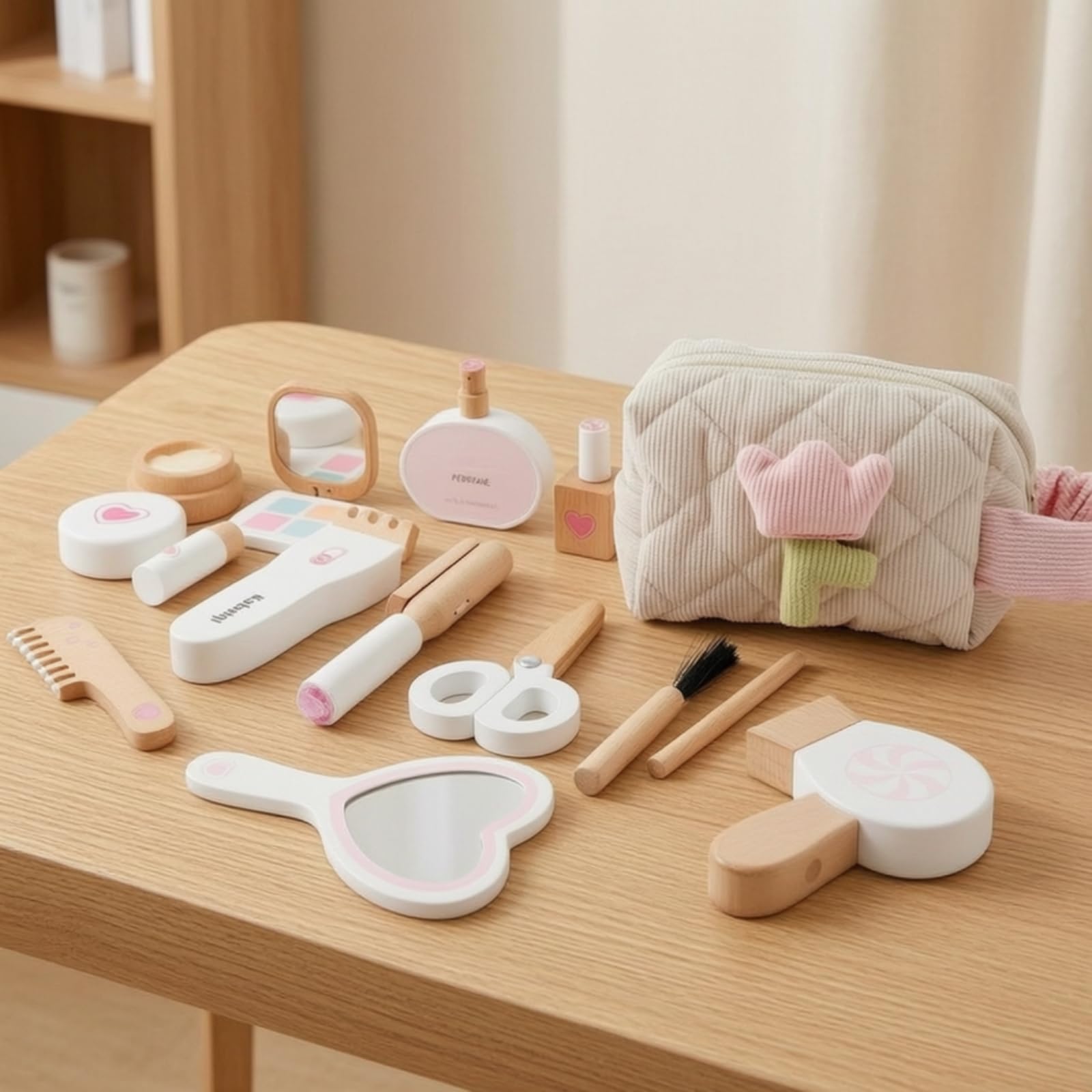 Trucchi Finti per Bambini Colorato , 25 8 17cm , 丹麦皇家化妆包 | Da Gioco, Set Bellezza Giocattolo, per Cameretta, Scuola Dell'infanzia, Bambine