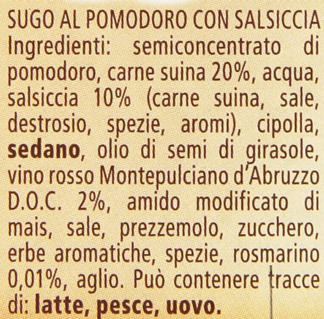 16x Il mio Gran ragu Star salsiccia tomatensauce 180g sauce mit Würst