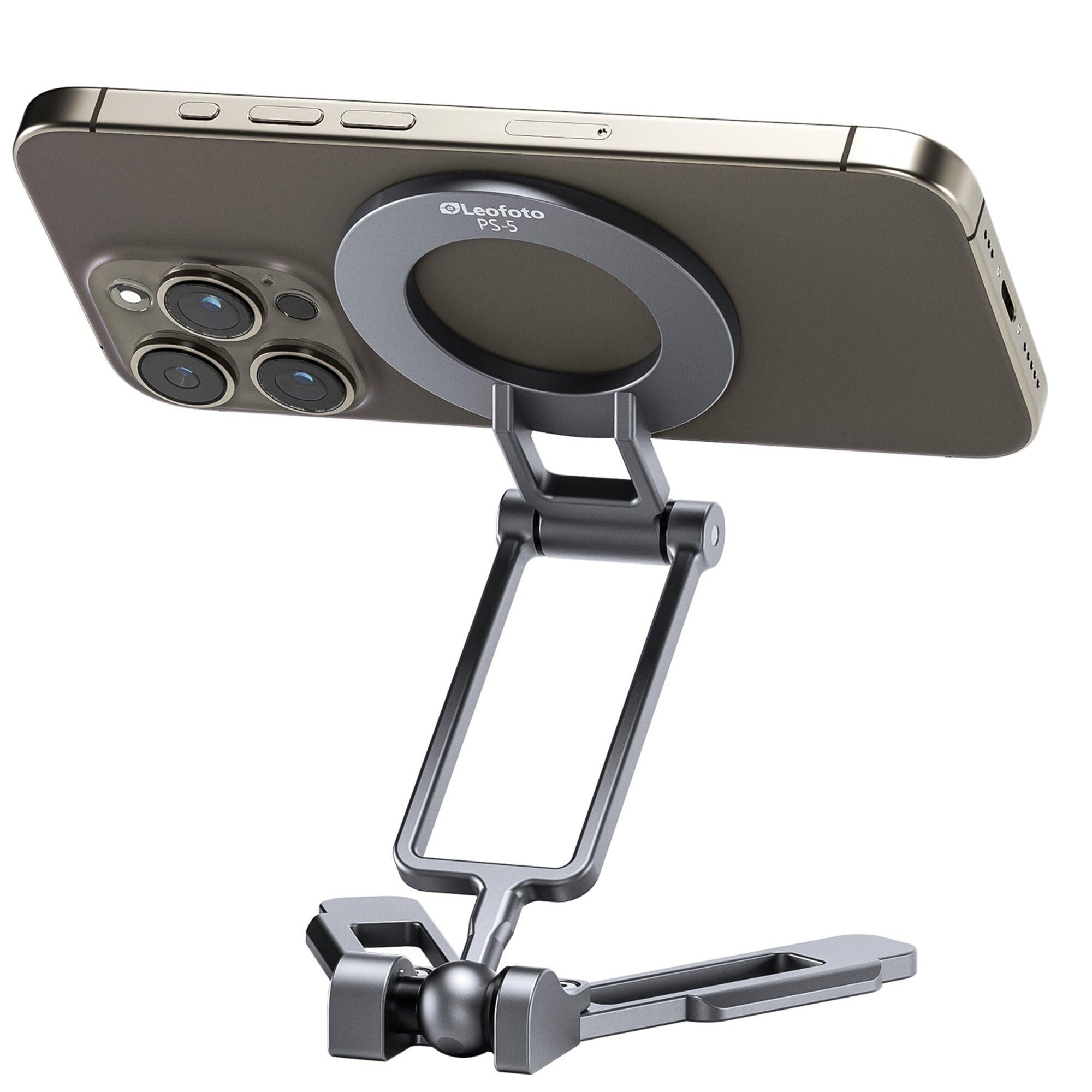 LEOFOTO Supporto magnetico per smartphone PS-5 Silver