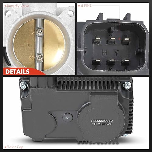 Miniatura 7 de A-Premium Cuerpo electrónico del acelerador compatible con Nissan Sentra 2003-2006, L4 1.8L, aspirado naturalmente, con TPS, repuesto # 16119-AU000,