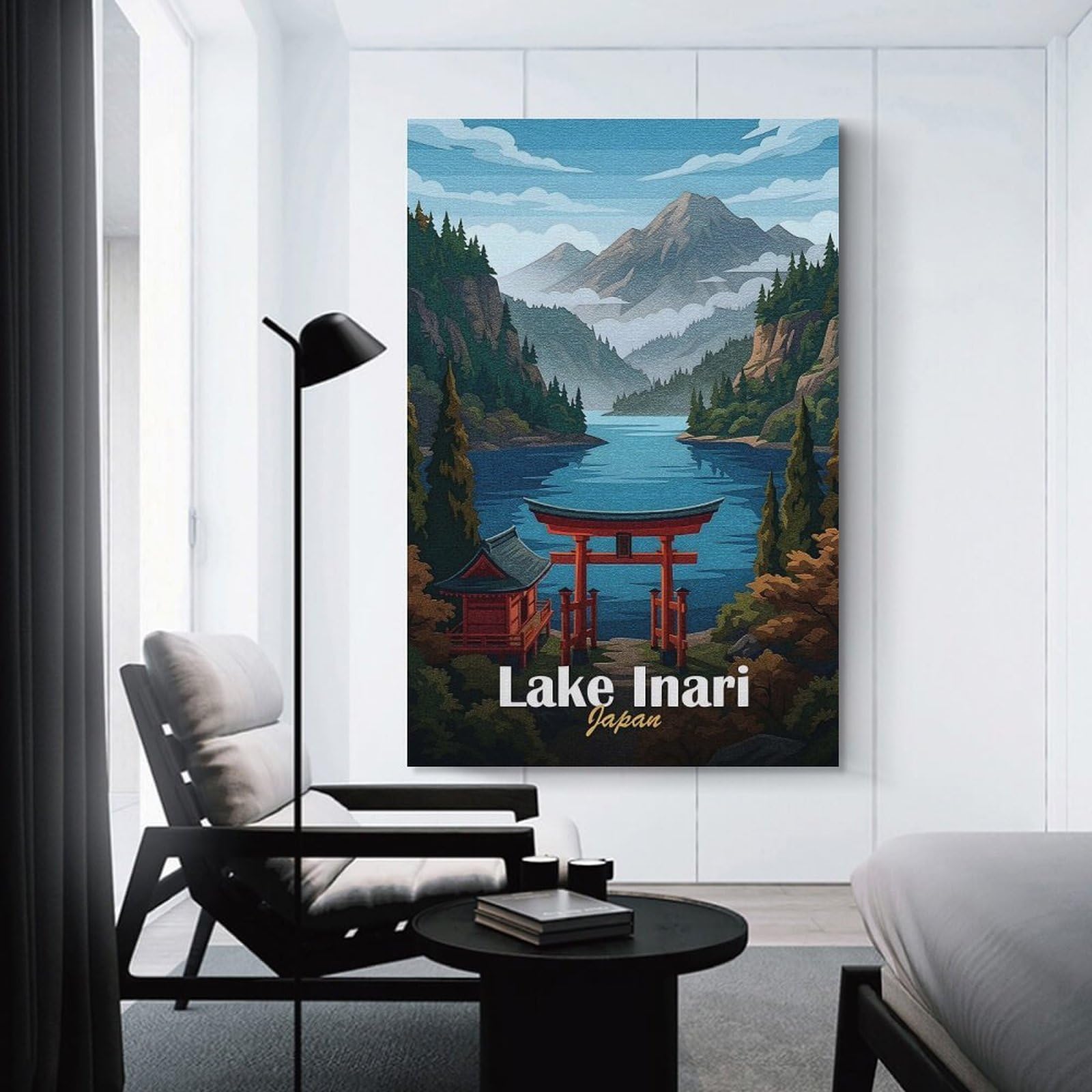 Junmoney Lake Inari Japan Landscape Art Wall Art Print 08x12inch(20x30cm), for Corridors, Hallways Or Apartment Entries, Wall Decor to Refresh Empty Corners