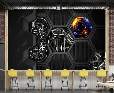 Amazon 壁紙 3d 金属機械 不織布壁紙テレビ背景壁 壁紙 Amazon 壁紙 3d 金属機械 不織布壁紙テレビ背景壁 壁紙