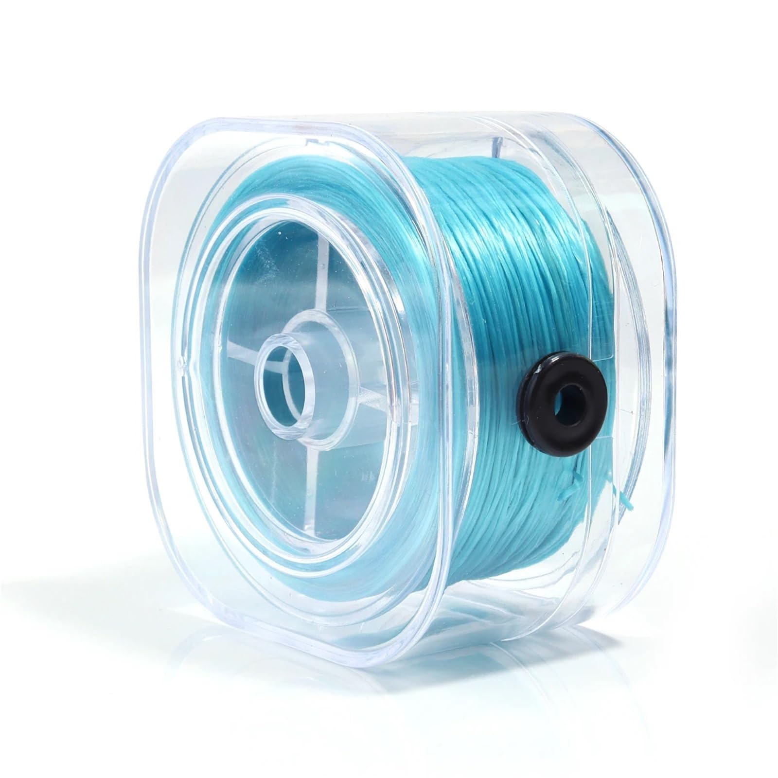 Elastyczny sznurek do bransoletek 0,8mm mocny z koralikami kolorowa płaska lina nici DIY tworzenia biżuterii 90M na rolkę(Light Blue)