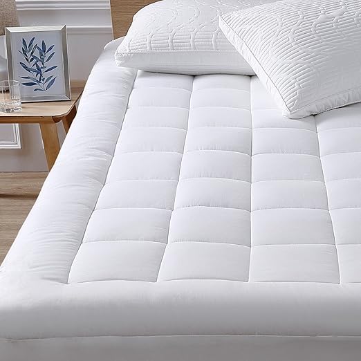 oaskys Mattress Pad Cover with 18" Deep Pocket Cotton Down