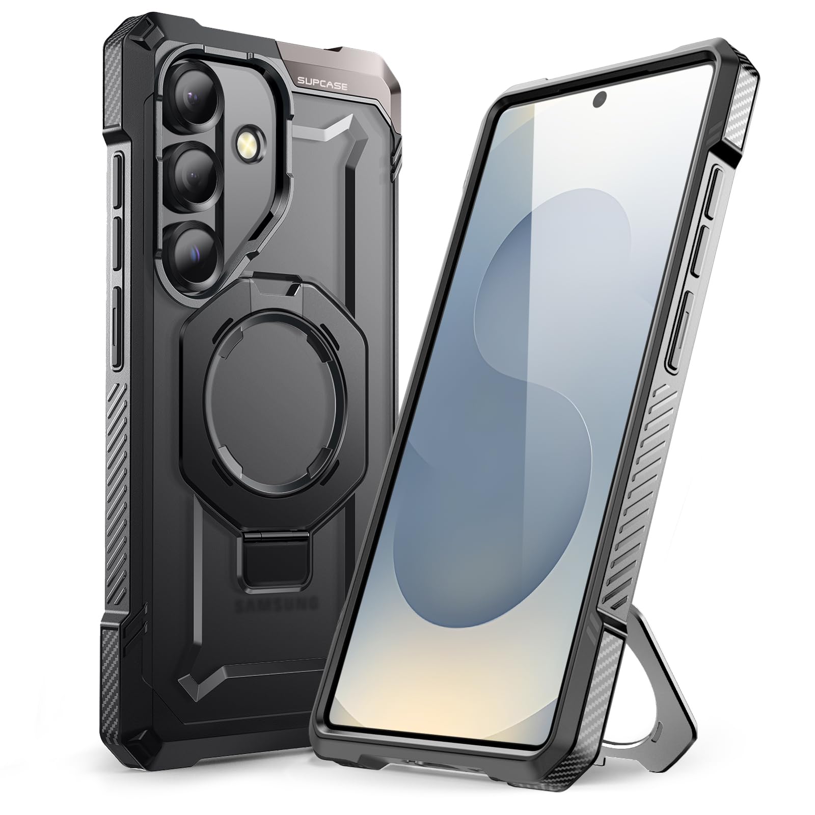 SUPCASE Coque pour Samsung Galaxy S25 FE avec Support Anneau Pliable (UB Grip) [MagSafe Compatible] [Protection Militaire] Coque Magnétique Robuste pour Samsung S25 FE 6,7 Pouces, Noir