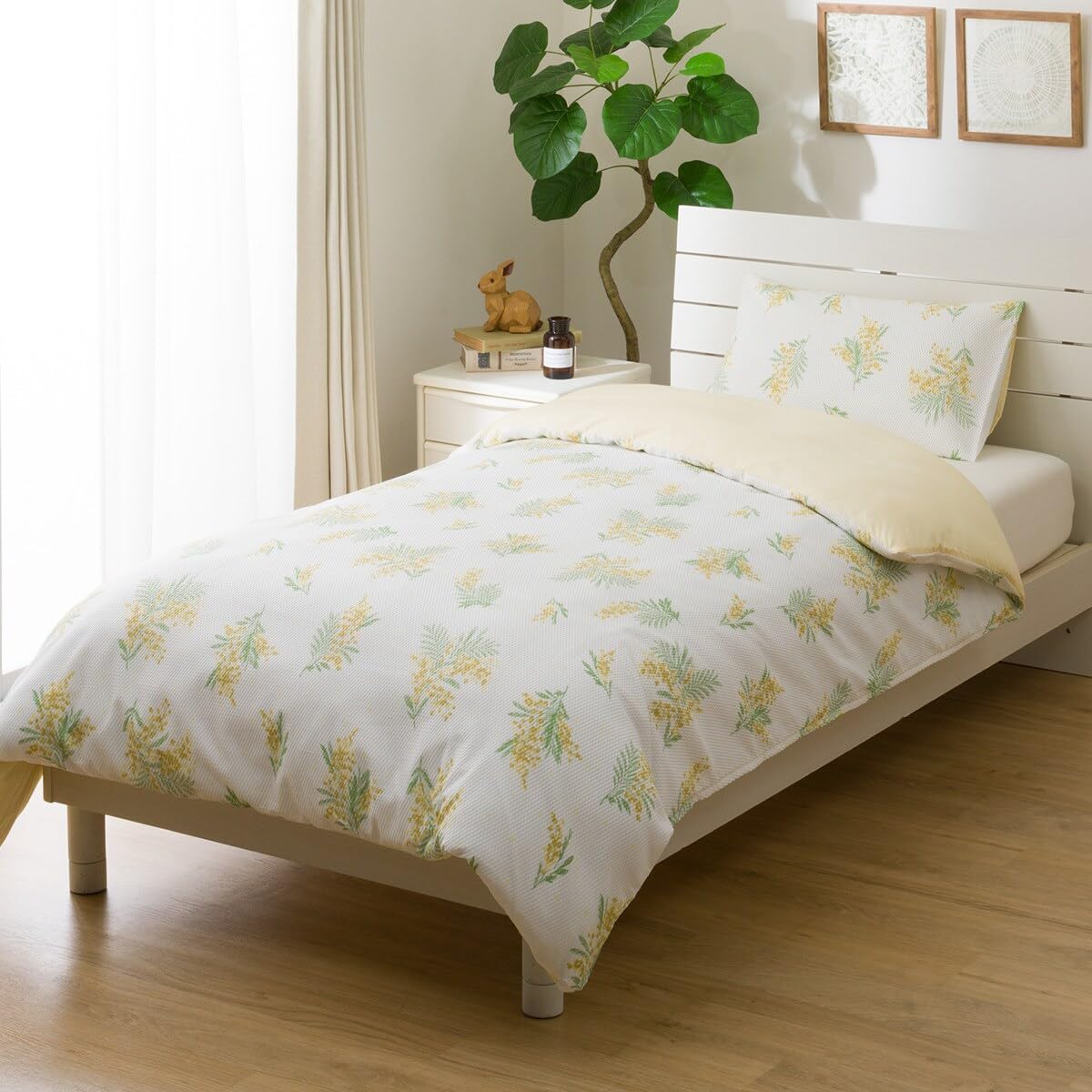 Amazon｜ニトリ(NITORI) 掛け布団カバー シングル ミモザガラ