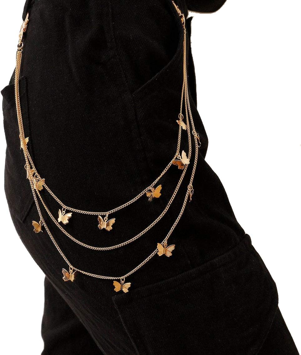 Multilayer Body Chain Waist Belt Chain, Chic Hip Hop Punk