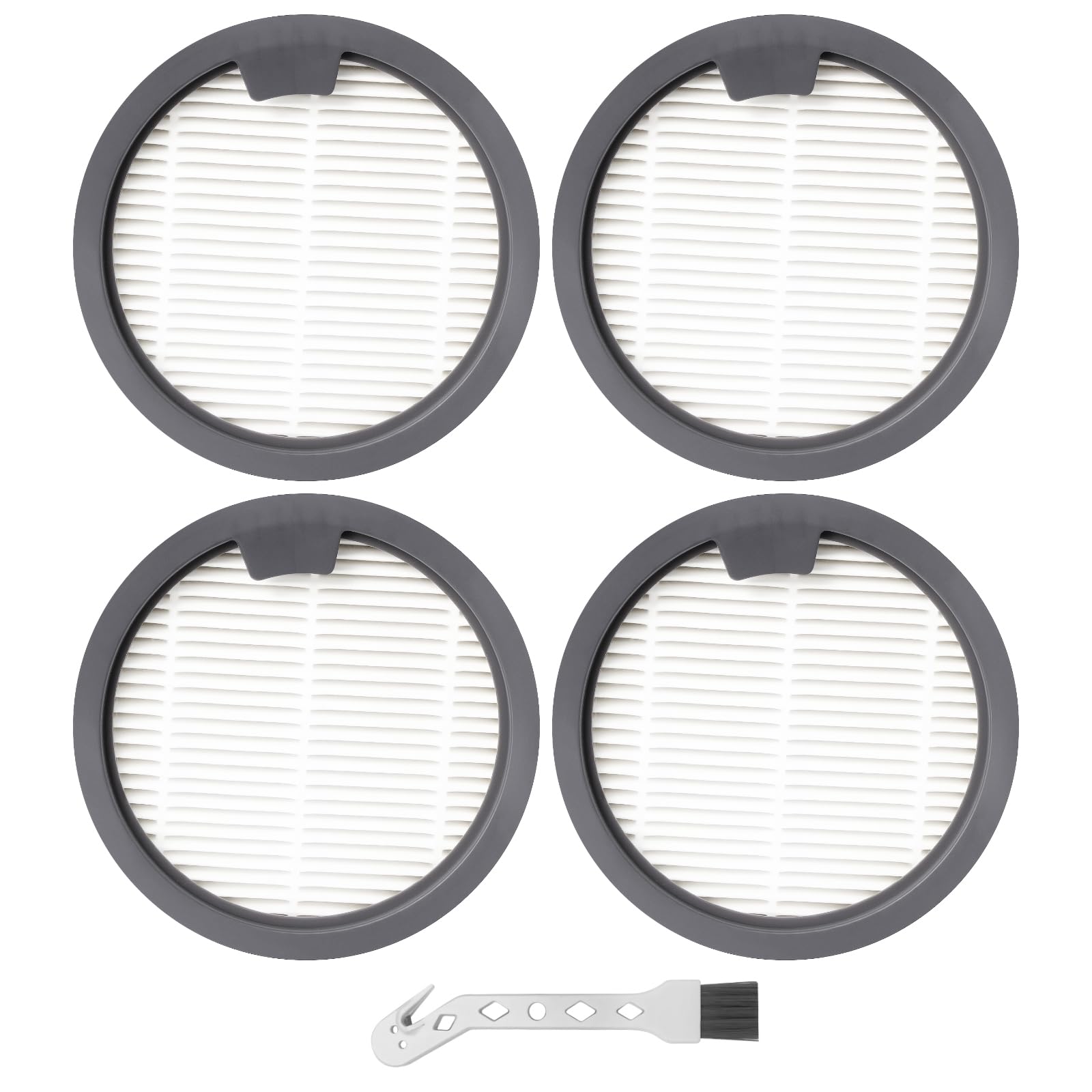 Heykewi 4 Ersatz Filter für Dreame H12 Dual / M12 Nass Trocken Komplett-Staubsauger Ersatzteil-Zubehör-Set, 4 Filter, 1 Reinigungsbürste