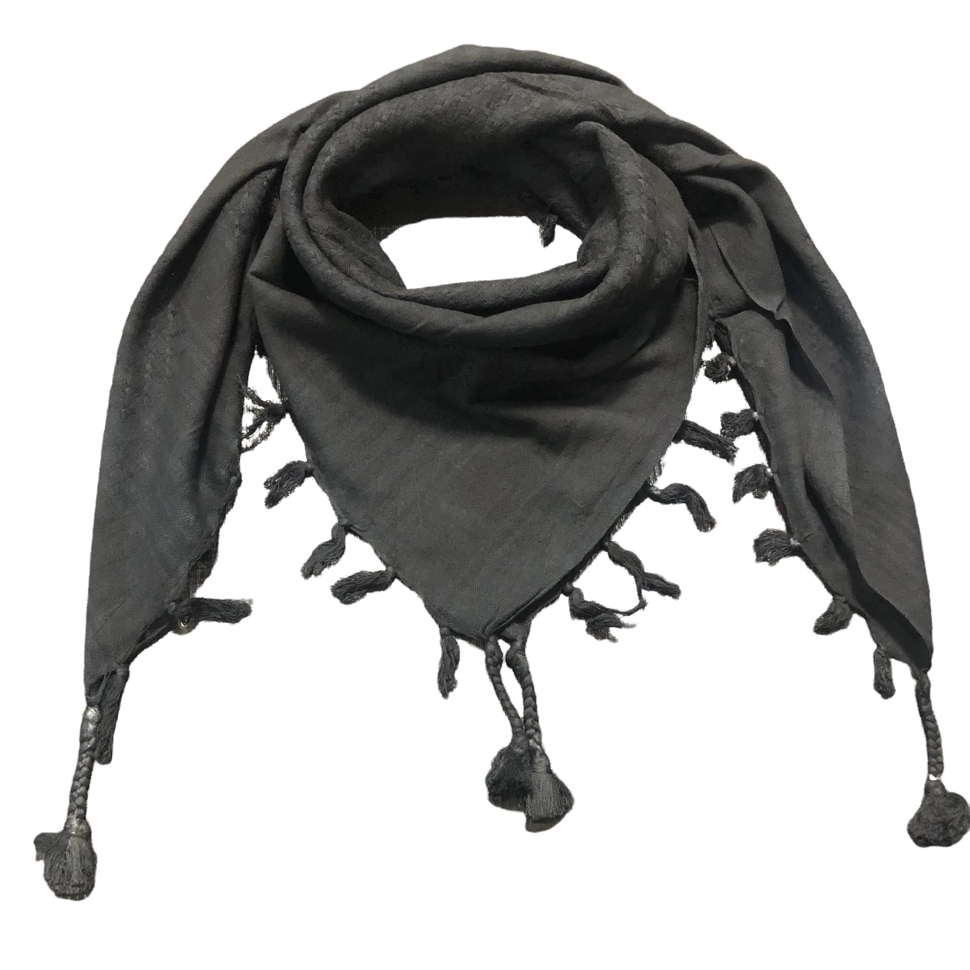 Elu Shemagh Scarf Men - Women /100% Cotton Military Shemagh Keffiyeh Scarf Arafat Tactical Desert Rave Bandana Head Wrap