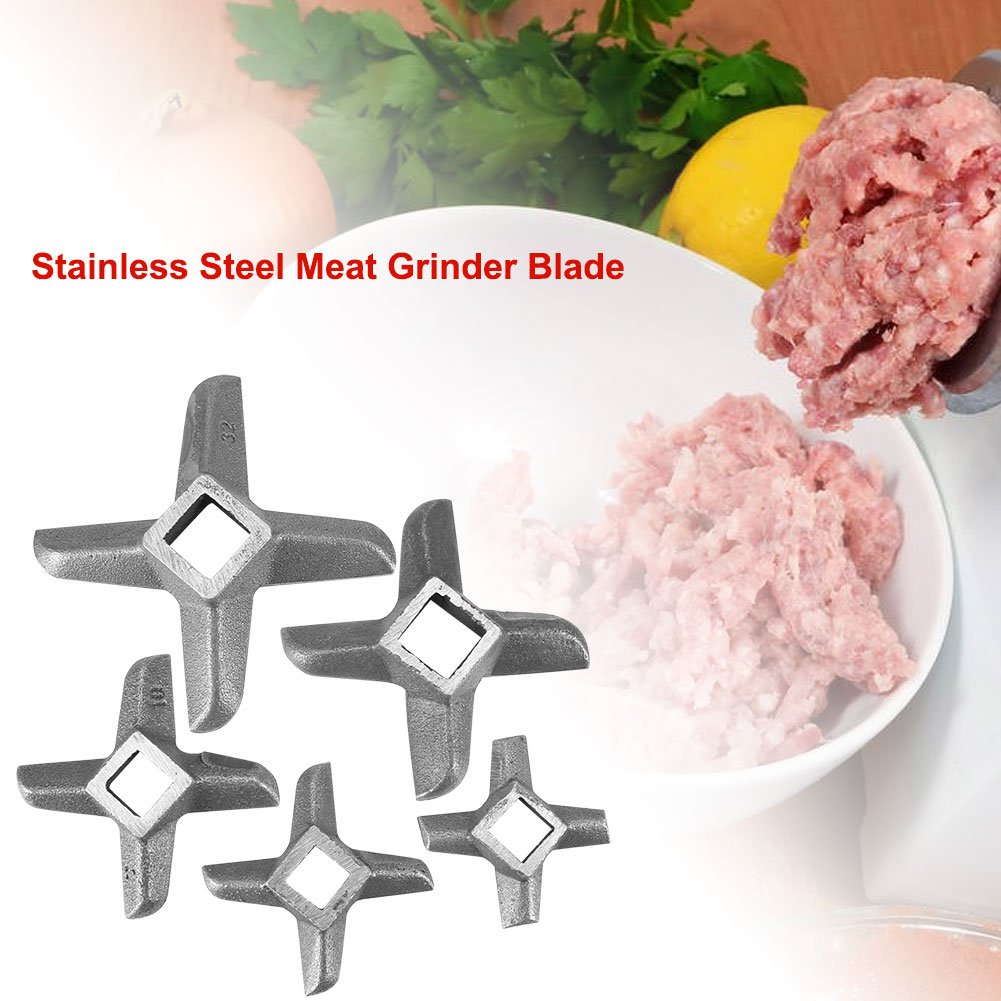 BORDSTRACT Meat Grinder Blade, Cross-Shaped Steel Grinding Blade, Kitchen Mincers Replacement Accessories(10#)