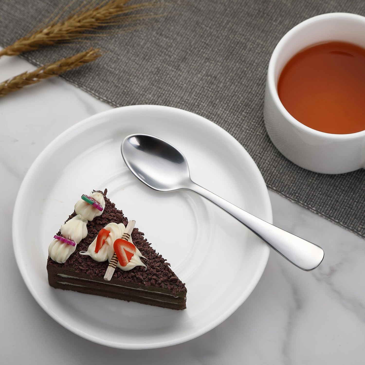 Set Di 12 Cucchiaini Da Caffè In Acciaio Inox, Eleganti E Sottili, Lavabili In Lavastoviglie, Ideali Per Dessert E Tè - 5