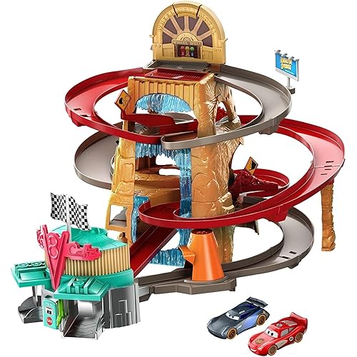 ​Disney and Pixar Cars Toys, Playset with 2 Vehicles, Radiator Springs Mountain Race ​​​