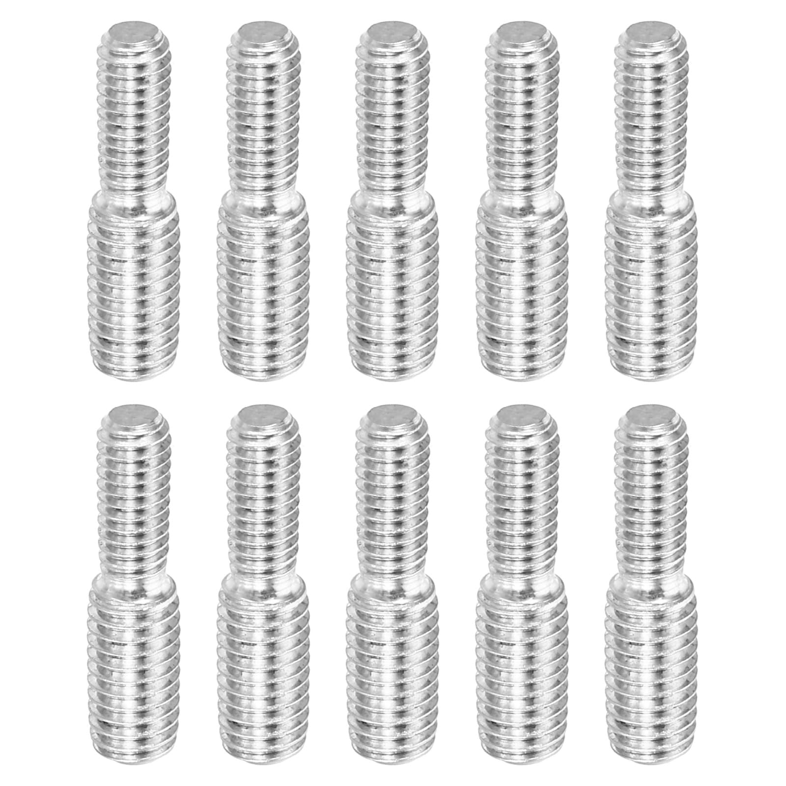 PATIKIL M4x10mm to M5x10mm Double End Threaded Stud Screw Bolt, 10 Pack 304 Stainless Steel Rod Bolts Thread Reducer Adapter for Furniture Fastener,