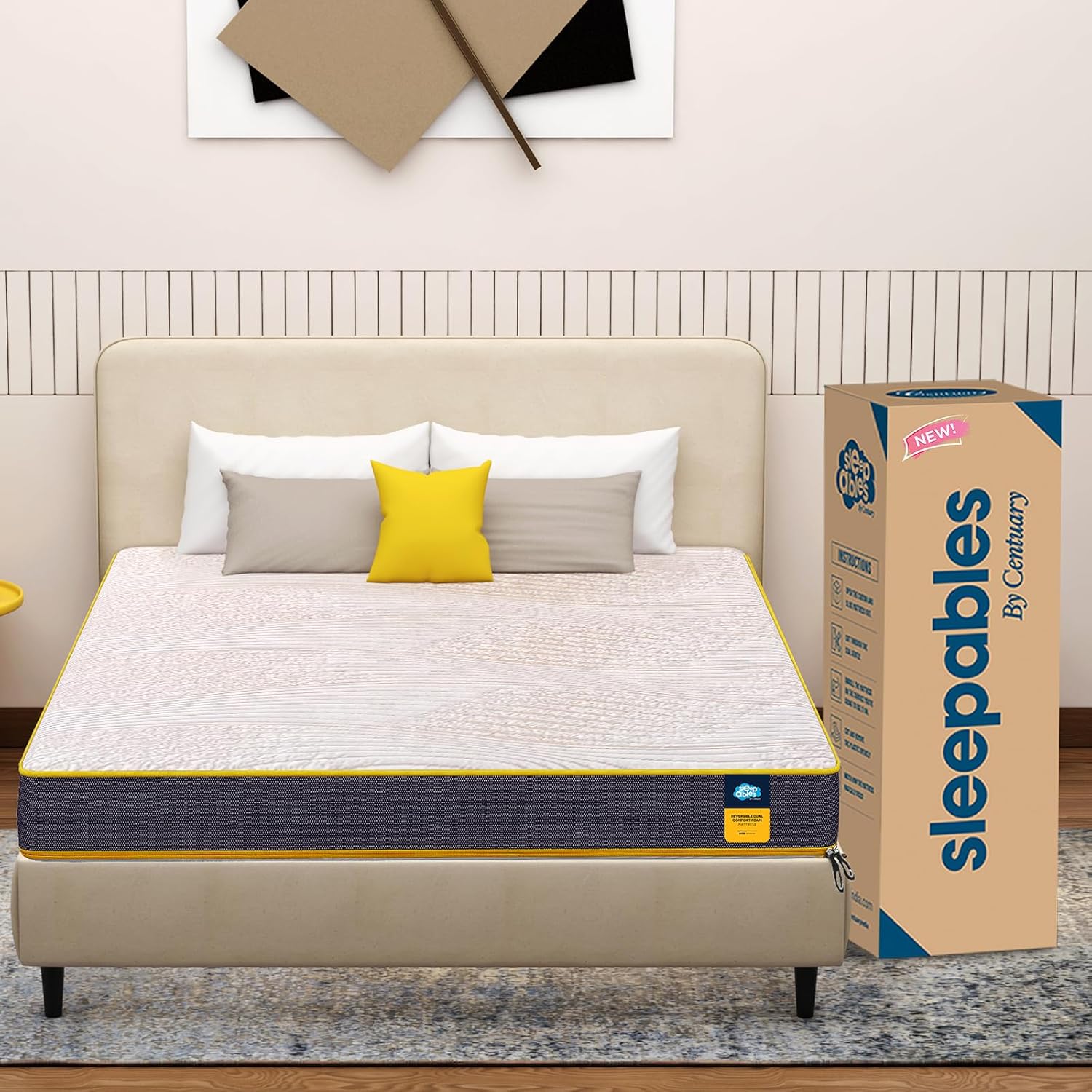 Centuary Mattresses Sleepables Reversible Dual Comfort Firm and Soft