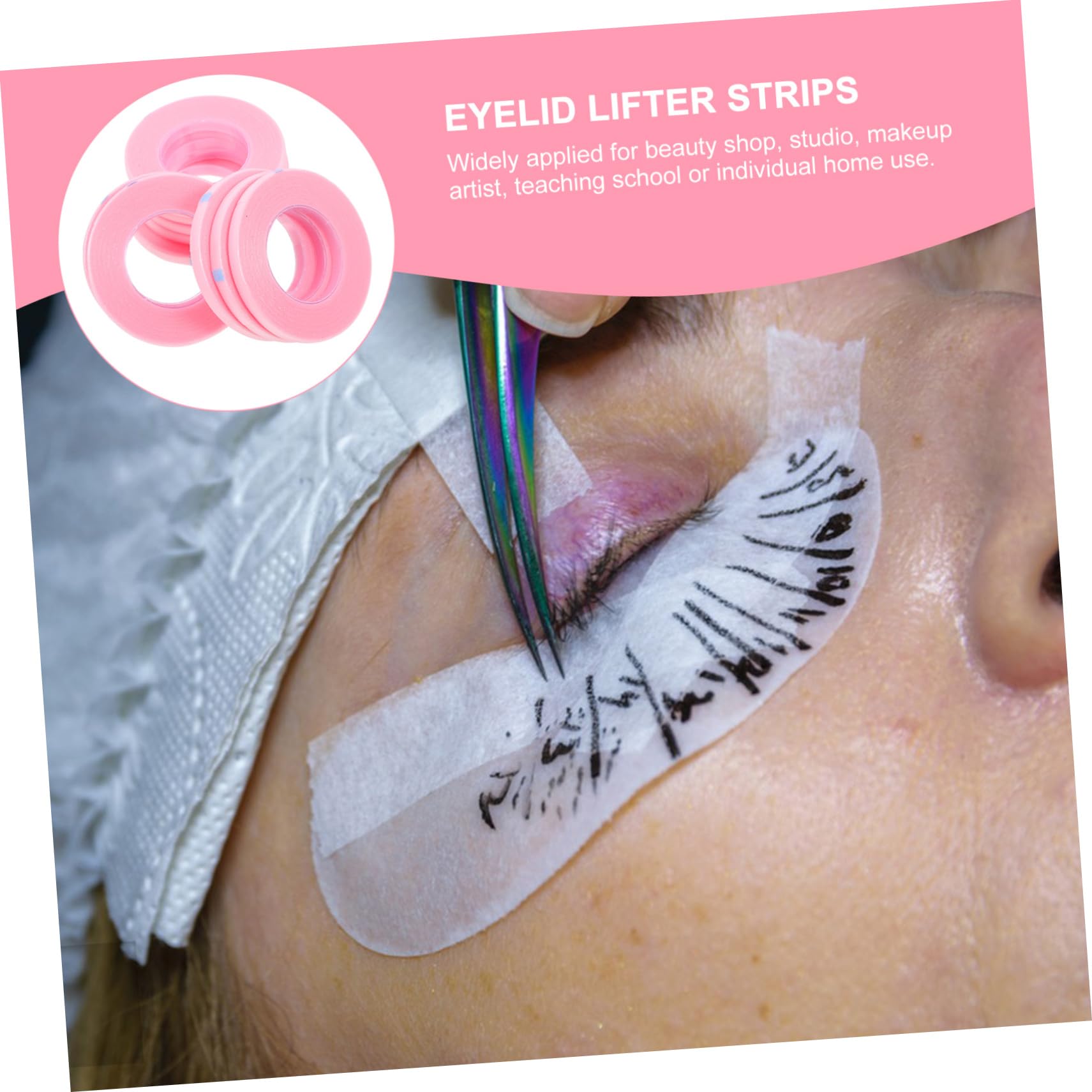 SOESFOUFU Professional Eyelash Extension Tape 10 Rolls Skin-Friendly Lash Tape for Beauty Salons Easy to Tear Peel