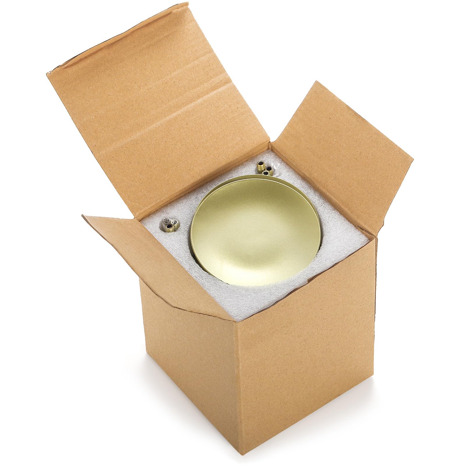 Elsjoy Satz von 6 Stumpenkerzenhalter, Metall Stumpenkerze Stand Modern Candle Holders, Kamin Kandelaber Set für Home Decor, Tisch Centerpiece, Hochzeit, 3 Größen (Gold)