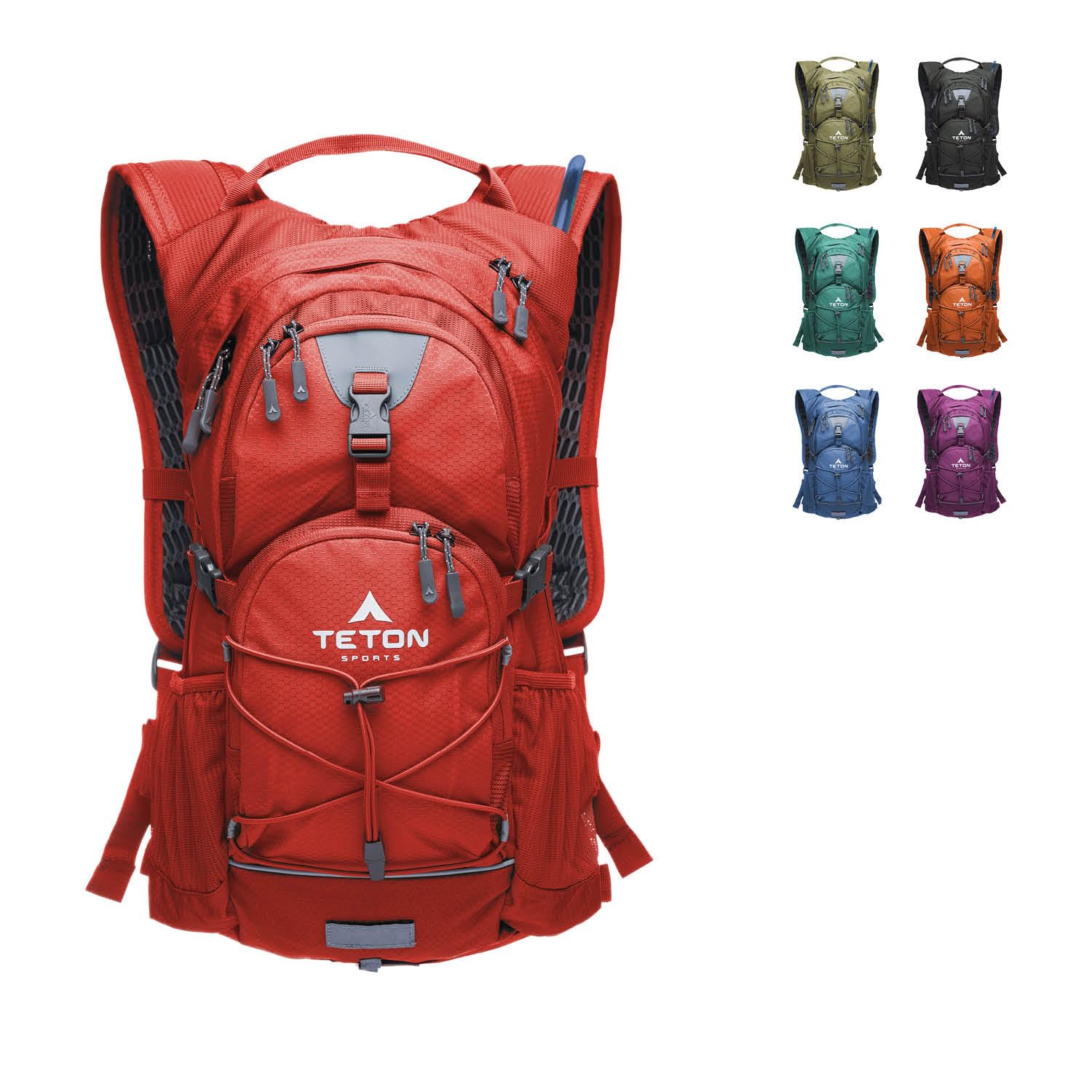 Teton Oasis/Trailrunner Hydration Backpack – Lightweight Water Pack with 2L/3L Bladder for Hiking, Running, Cycling, Biking – 2L/18L/22L Sizes – Sewn-in Rain Cover – Fits Men and Women