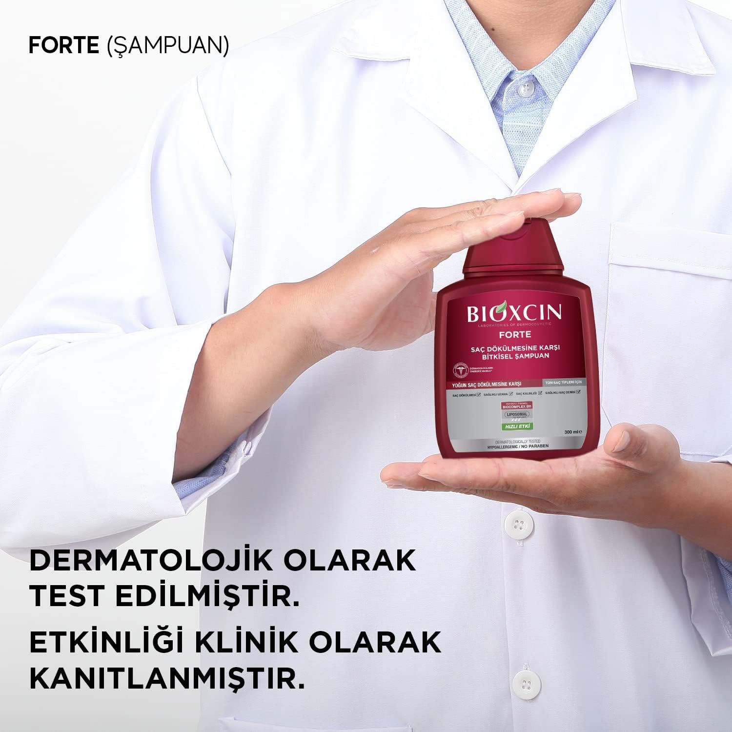 BIOXCIN FORTE Shampooing Anti-Chute Intense - Efficace & Rapide - Avec Bio Complex B11 - Testé Cliniquement - Croissance Des Cheveux Plus Forte, Plus Épais