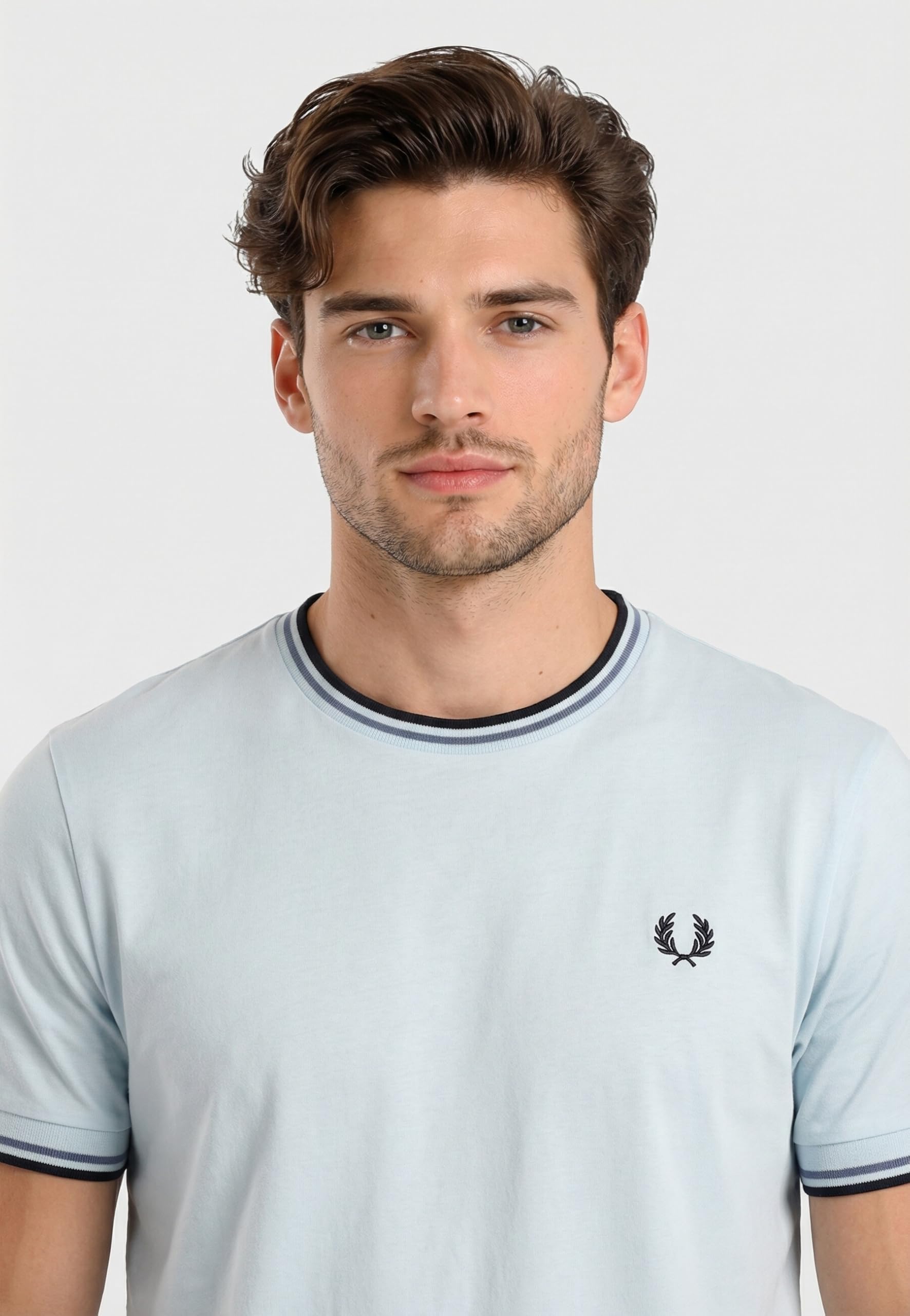 Fred Perry - Camiseta doble tipped 96a lgtic/acebl/Navy
