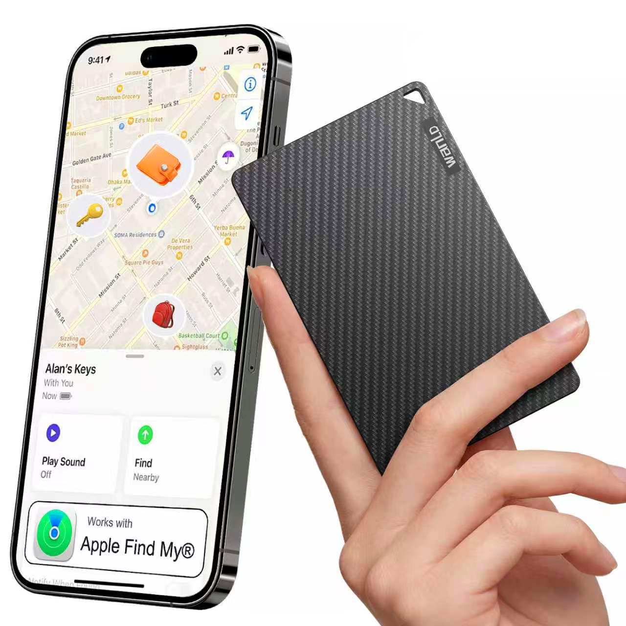 Wallet Tracker for Apple Find My, [Apple MFi Certified], iOS Only | 5+ Year Battery, Ultra-Slim Smart Card Tracker for Walle, Wallet Tracker Card forWallet, Passport, Luggage, Purse & Backpack