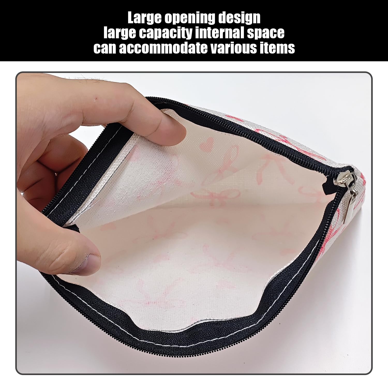 Sacchetto Cosmetico 2 Pezzi, Sacchetto Di Immagazzinaggio Di Stile Del College Di Modo, Astuccio Per Studenti Di Grande Capacità, Borsa Da Toilette Portatile Da Viaggio.