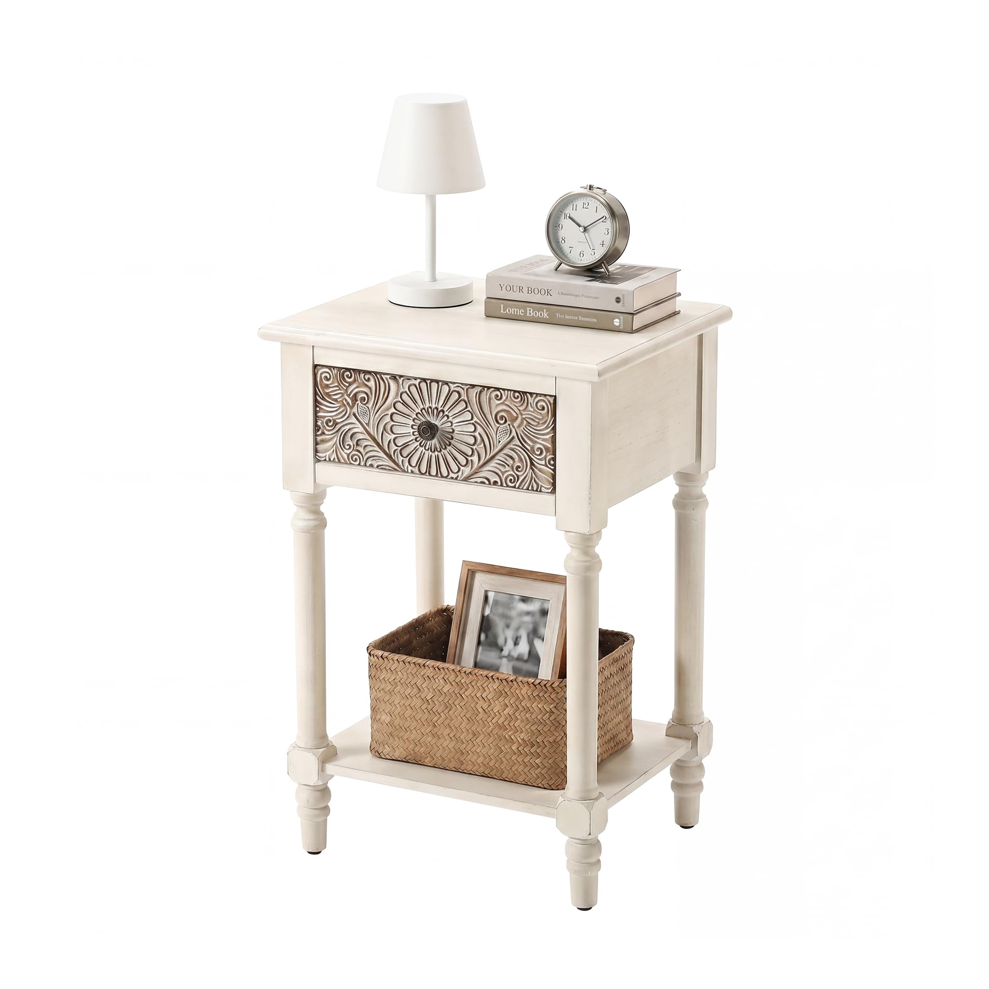 HOMPUS Farmhouse Nightstand