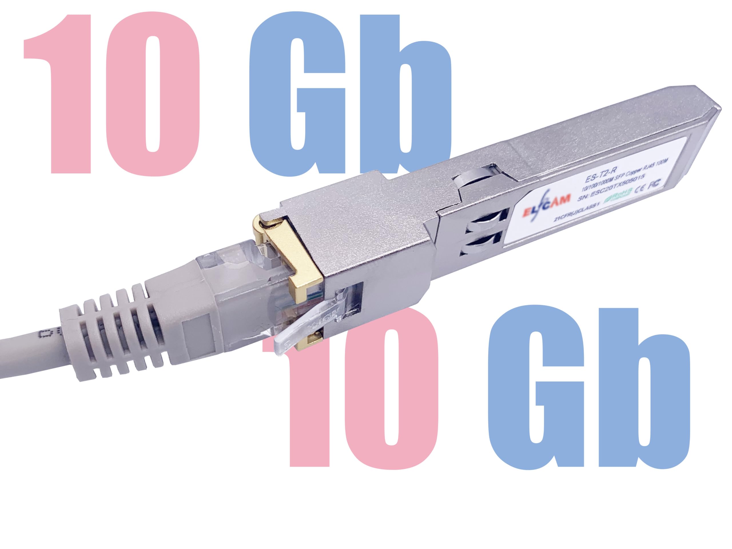 Elfcam® - 10Gbps SFP+ Module de Transceiver avec RJ45 Connecteur pour HP Aruba ( HPE ), 30M