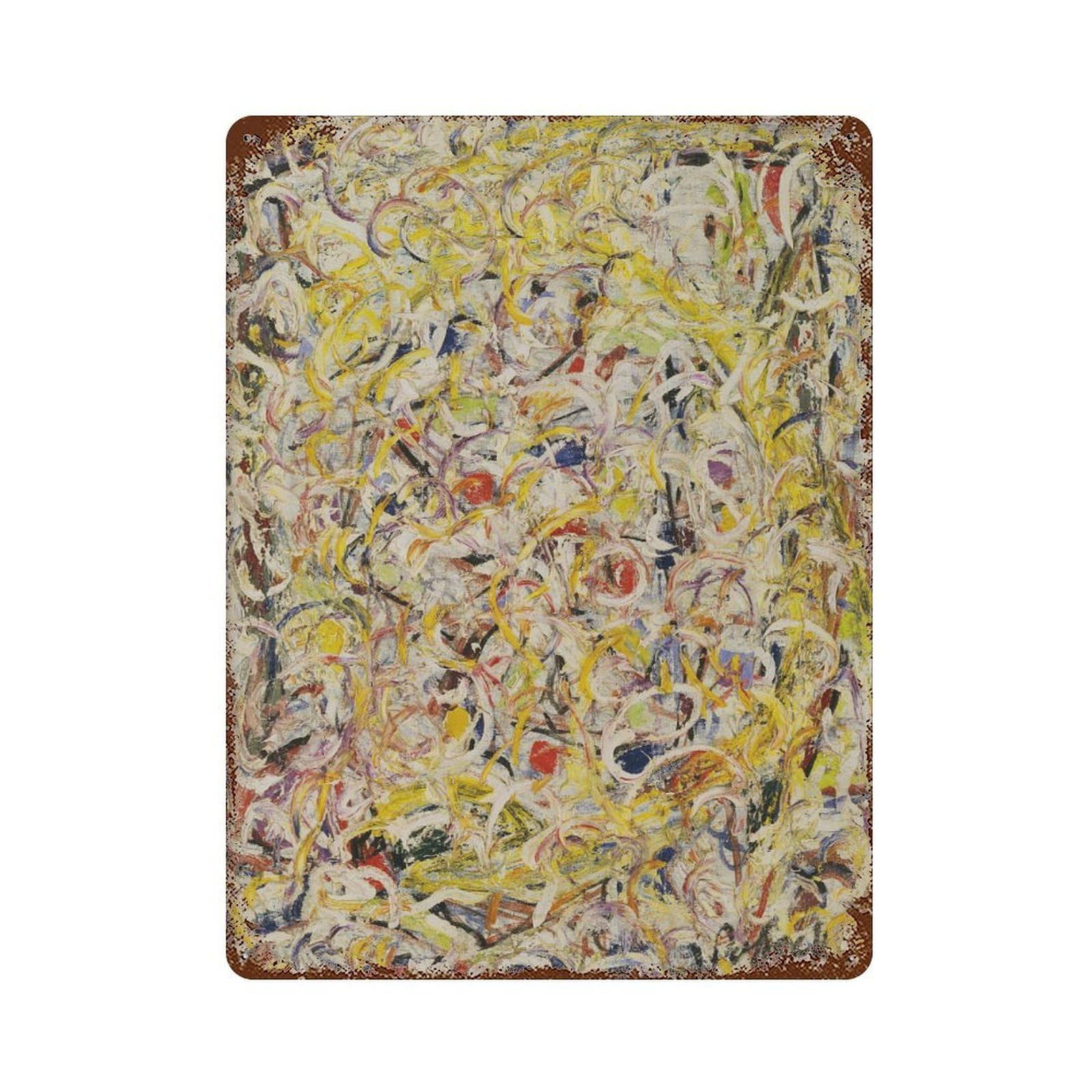 xiaoxiaoshen Jackson Pollock Exhibition Abstract Expressionist1 Wall Decor Art Metal Tin Poster Modern Home Decor Art Home Bar Shop Decorations Vintage Sign 40x30cm