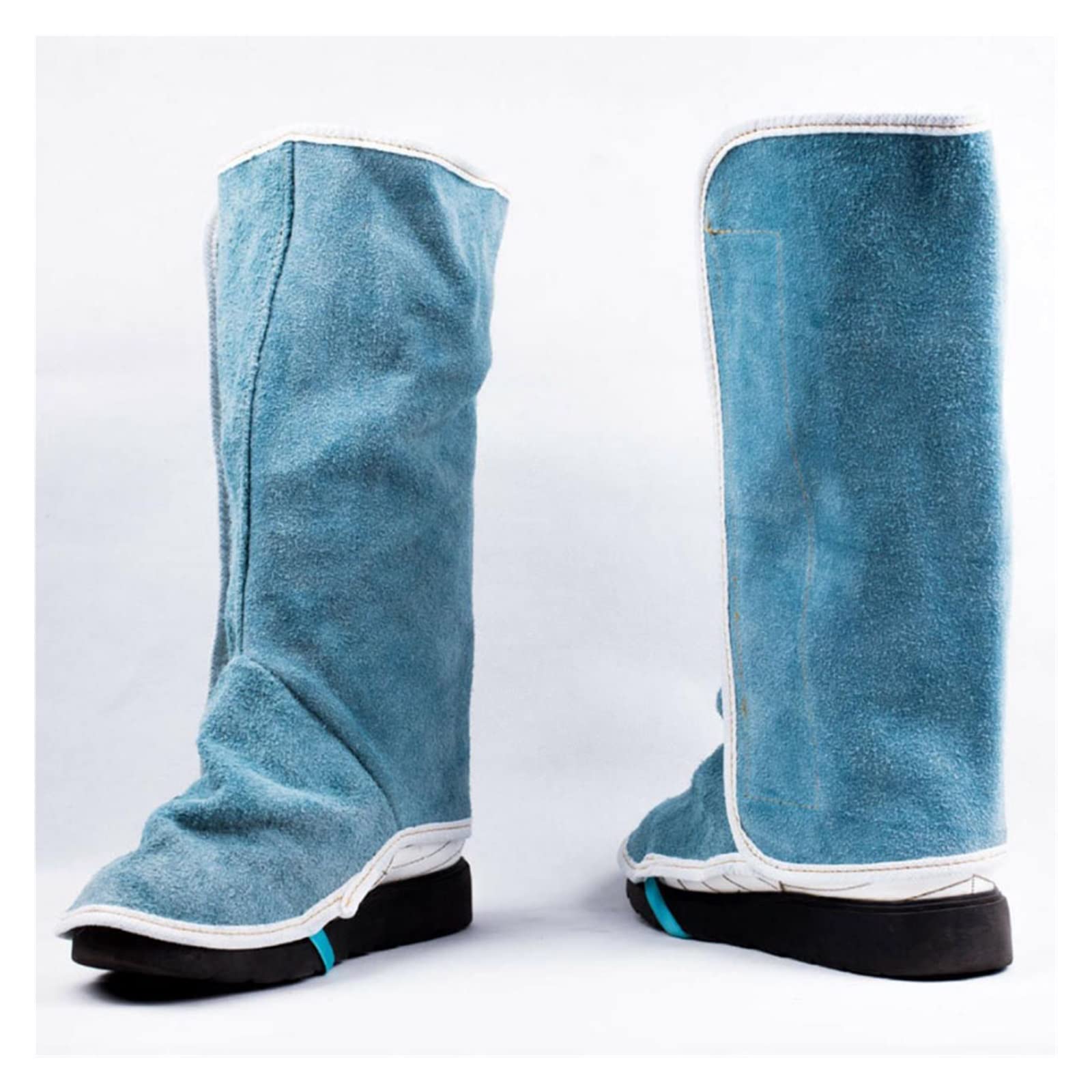 Tablier soudeur, Soudage de travail en cuir longues chaussures en cuir Soudage de feu de feu de feu de soudage du pied en cuir chaussures longues chaussures