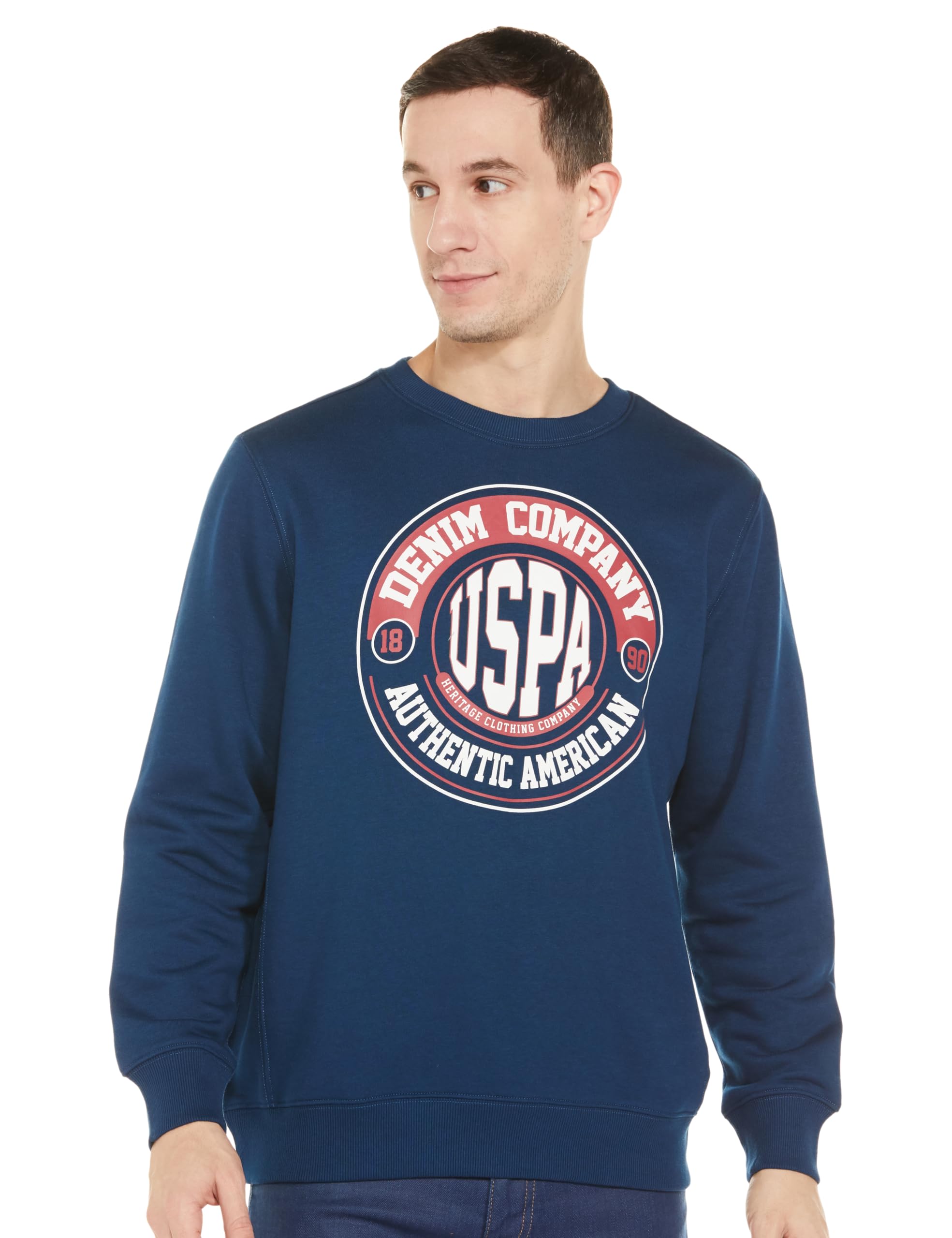 U.S. Polo ASSN. Cotton Blend Men's Round Neck Sweatshirt-picture-30