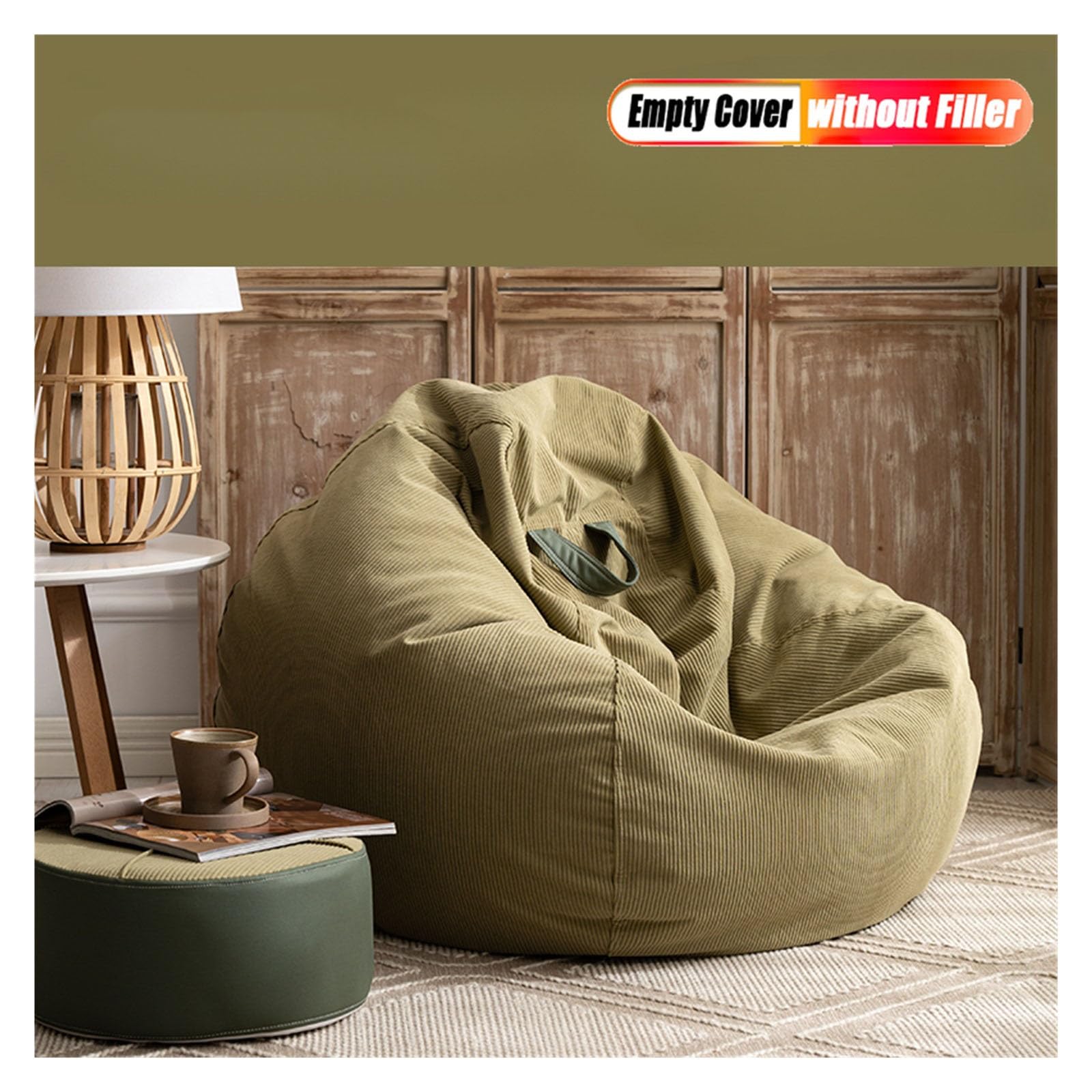 Pokrowiec na worek fasoli(Dark green,D100cm-emtpy cover)