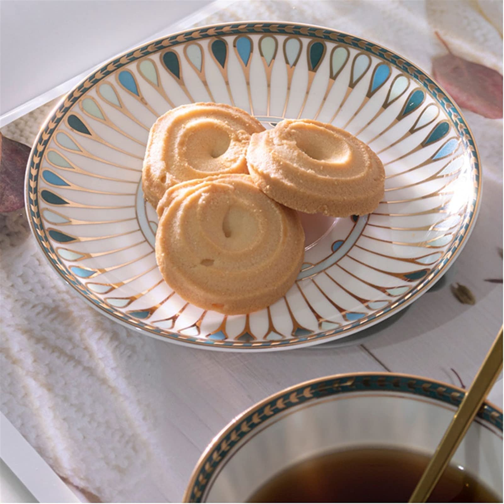 Kubek do kawy, filiżanka do herbaty kubek do kawy, filiżanki do espresso w stylu chińskim filiżanki do kawy i spodki porcelanowe filiżanki do cappuccino (B)