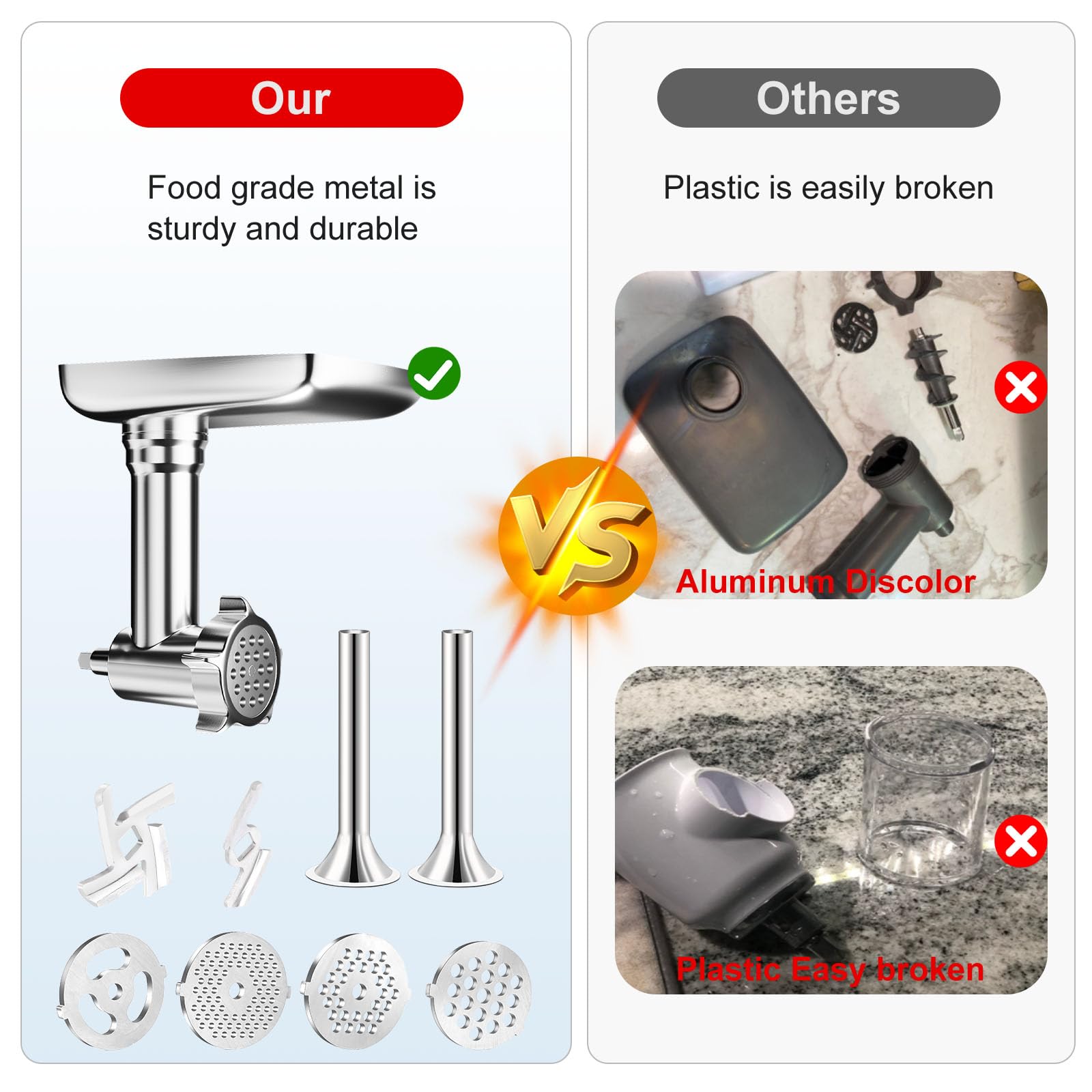 Amazon | キッチンエイドスタンドミキサーグラインダー用メタルフード